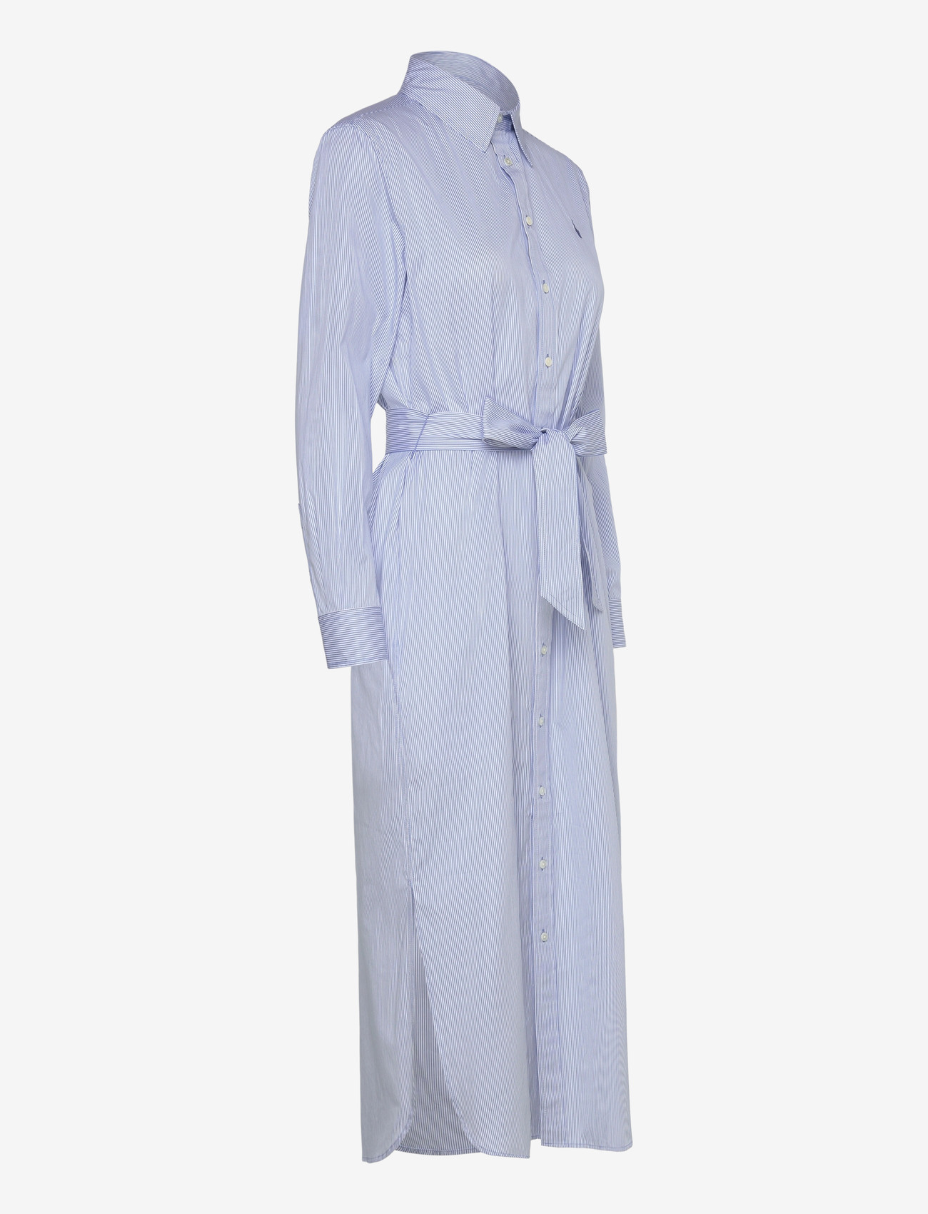 Polo Ralph Lauren - Belted Striped Cotton Shirtdress - midi dresses - 2000c medium blue - 2