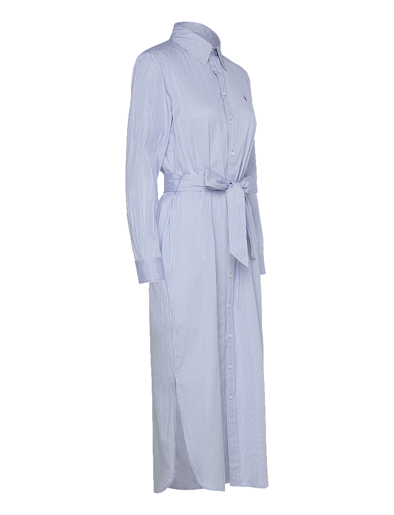Polo Ralph Lauren - Belted Striped Cotton Shirtdress - midi dresses - 2000c medium blue - 2