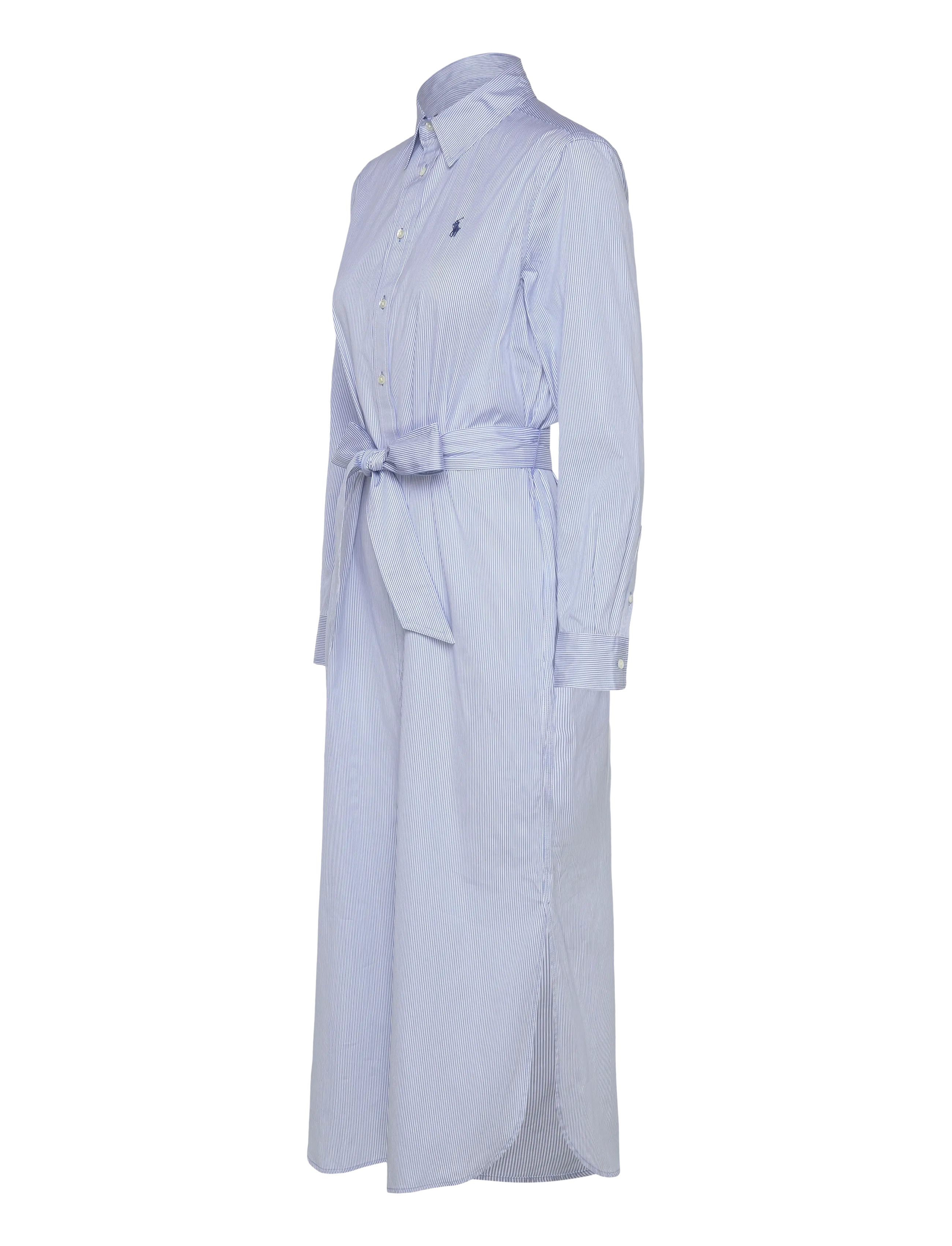 Polo Ralph Lauren - Belted Striped Cotton Shirtdress - robes chemises - 2000c medium blue - 4