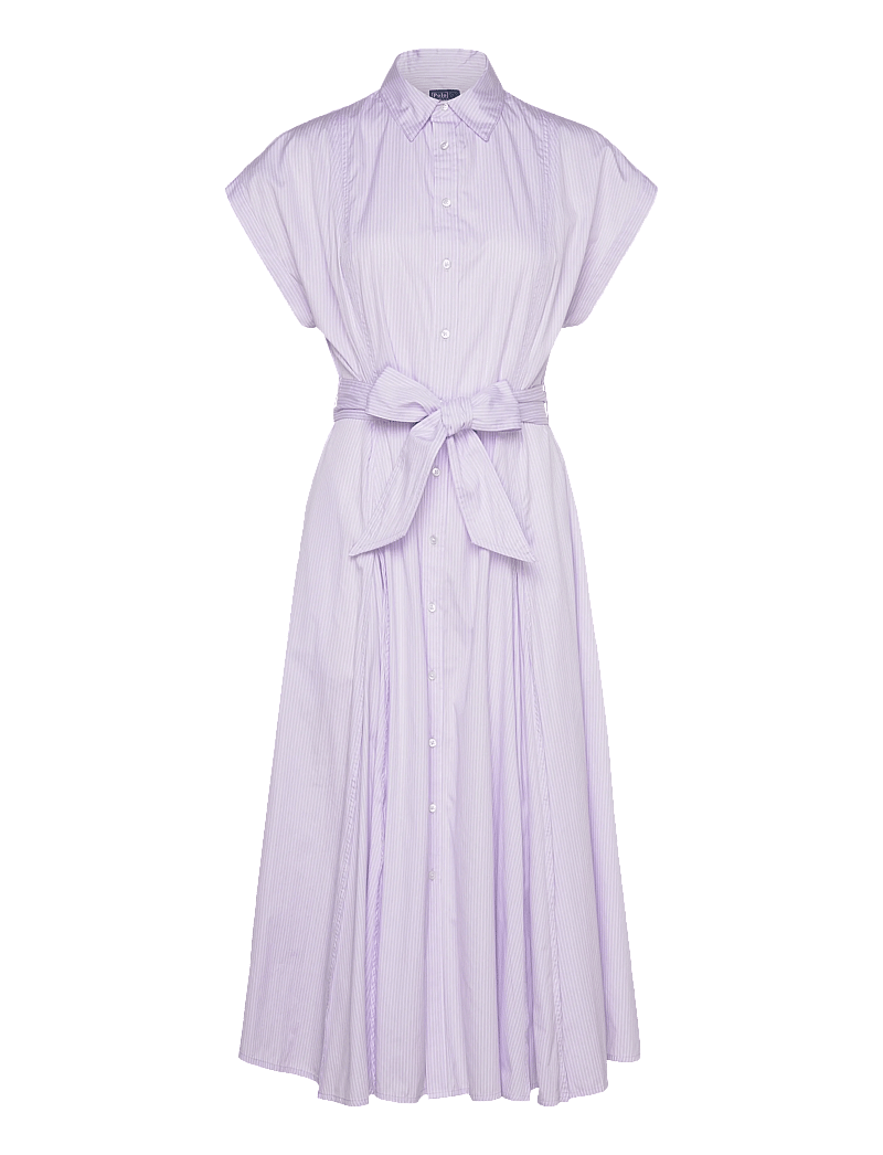 Polo Ralph Lauren - Striped Belted Cotton Dress - sommerkjoler - 1997 purple white - 0