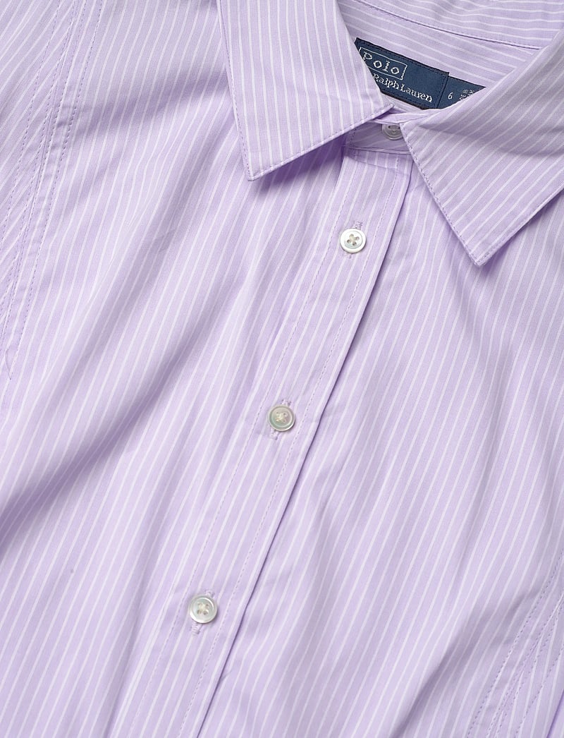 Polo Ralph Lauren - Striped Belted Cotton Dress - sommerkjoler - 1997 purple white - 2