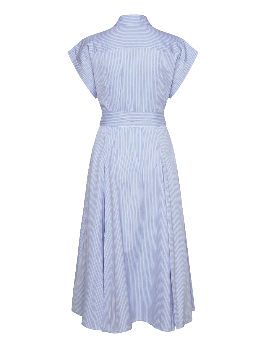 Polo Ralph Lauren - Striped Belted Cotton Dress - 2004 blue multi s - 2