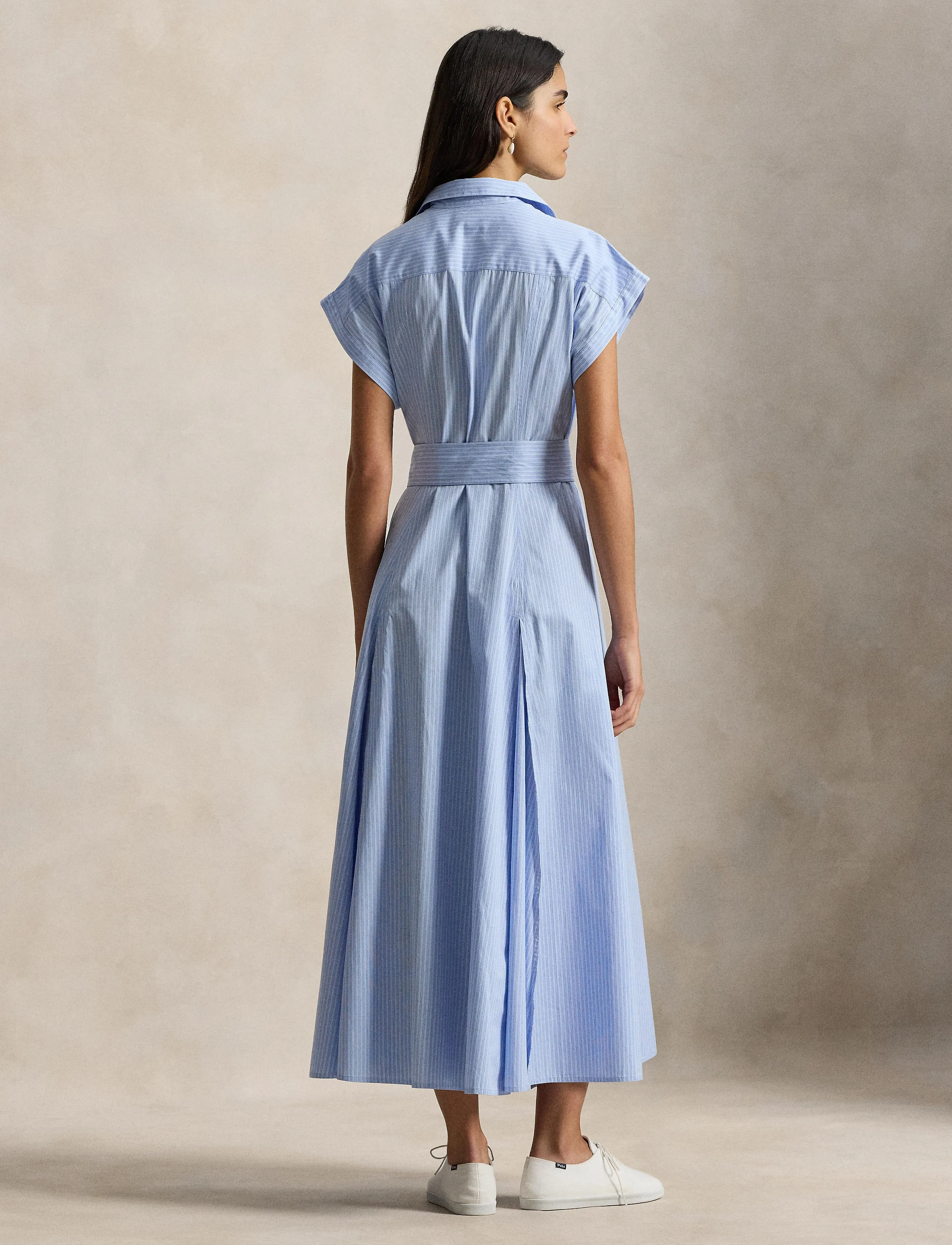 Polo Ralph Lauren - Striped Belted Cotton Dress - 2004 blue multi s - 3