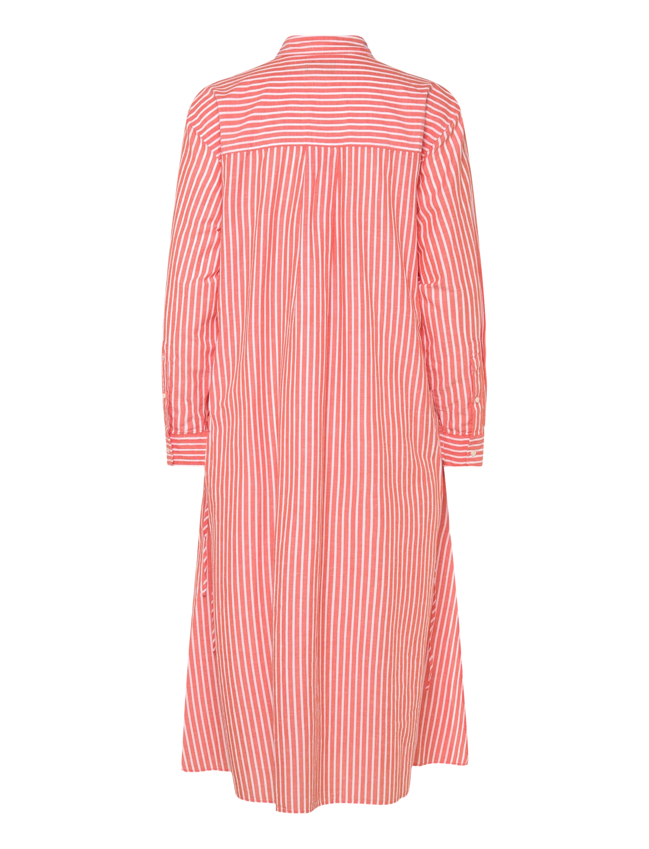 Polo Ralph Lauren - Striped Cotton-Linen Drawcord Shirtdress - marškinių tipo suknelės - orange/white - 2