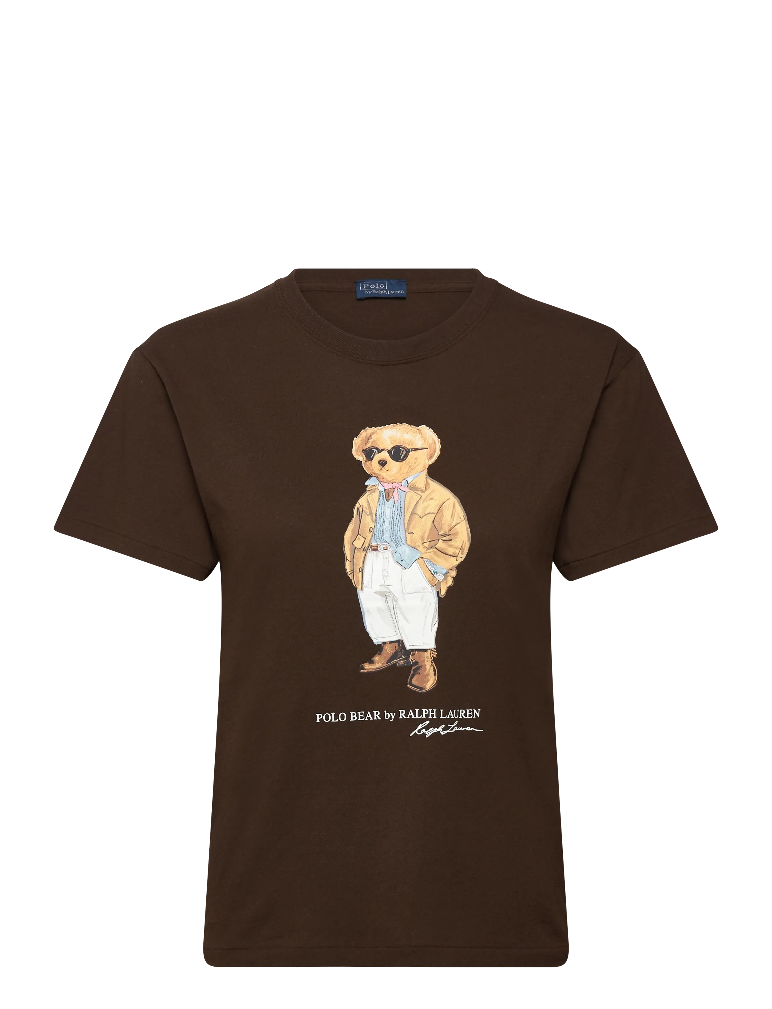 Polo Bear Cotton Jersey Tee - DARK BROWN