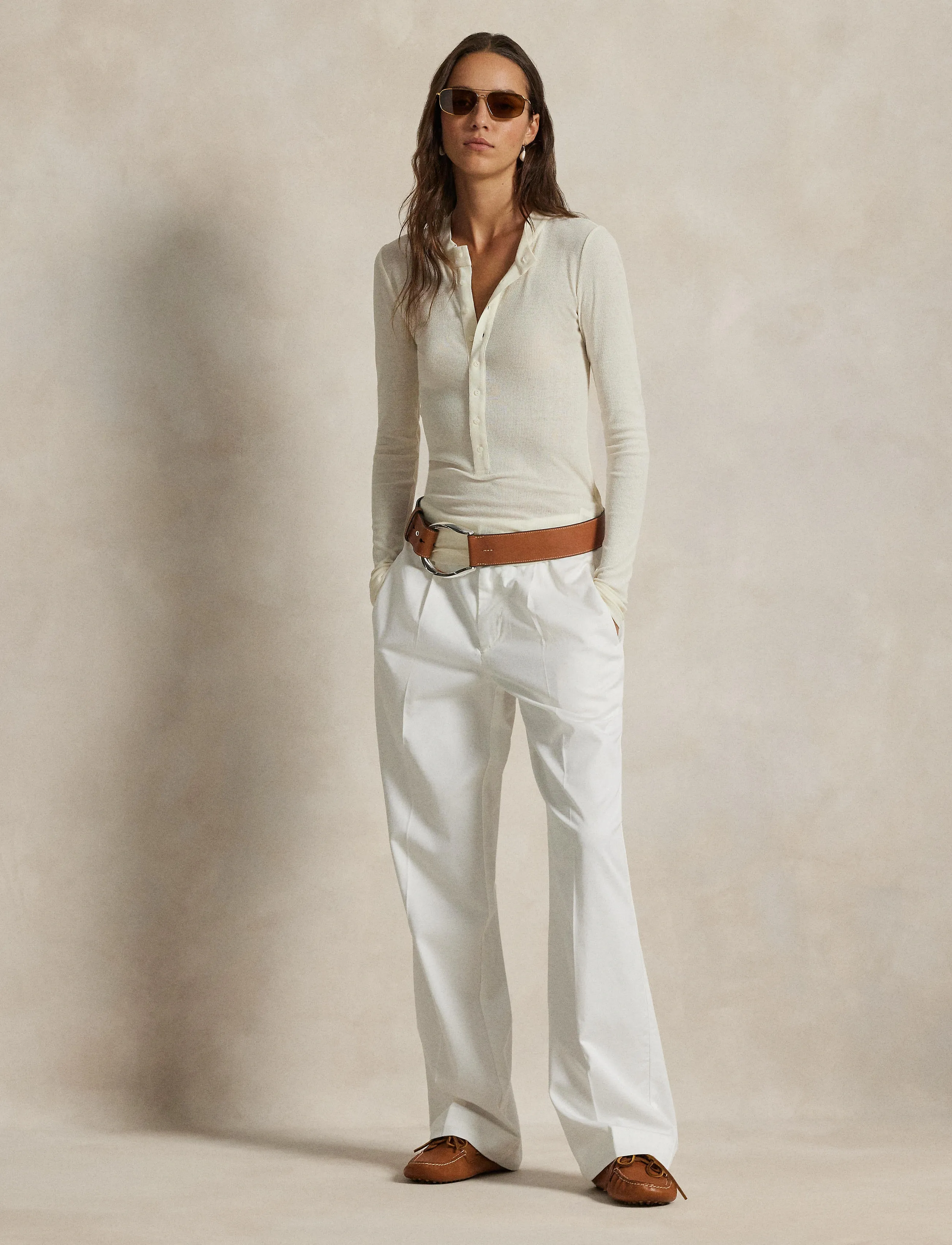 Polo Ralph Lauren 3/1 LHT S TWILL-WVN-PANTS - Hosen - DECKWASH WHITE / white