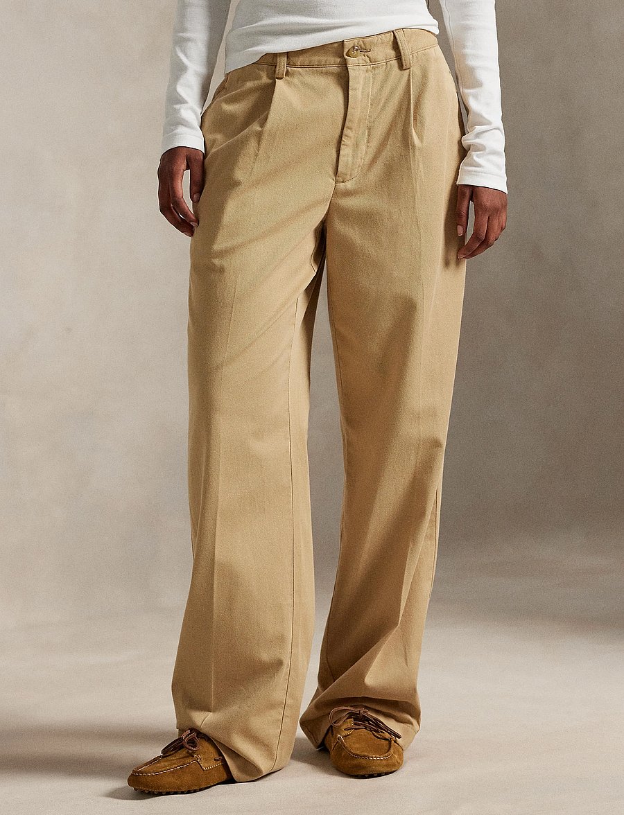 Polo Ralph Lauren - 3/1 LHT S TWILL-WVN-PANTS - bukser med brede ben - khaki - 0
