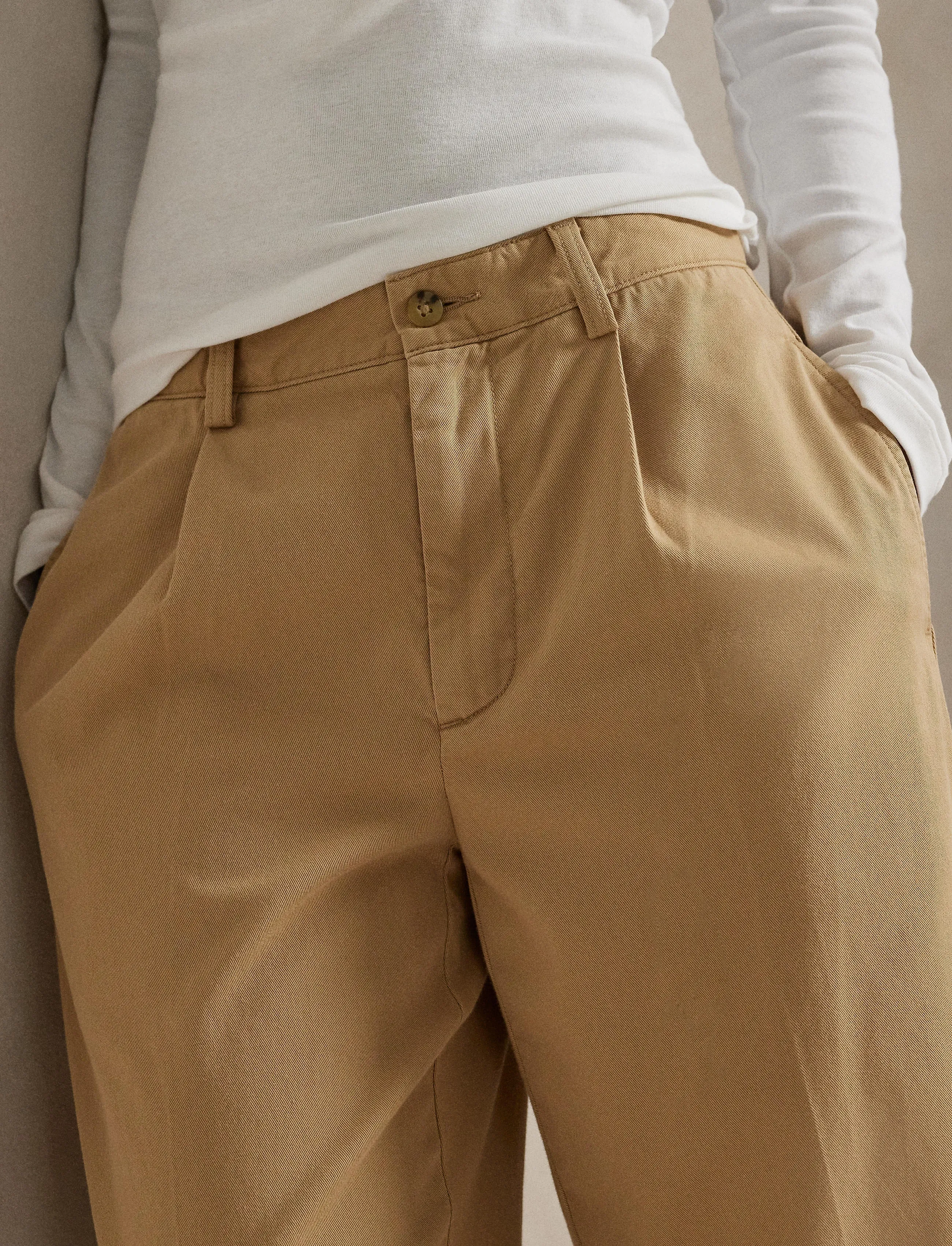 Polo Ralph Lauren - 3/1 LHT S TWILL-WVN-PANTS - pantalons larges - khaki - 4