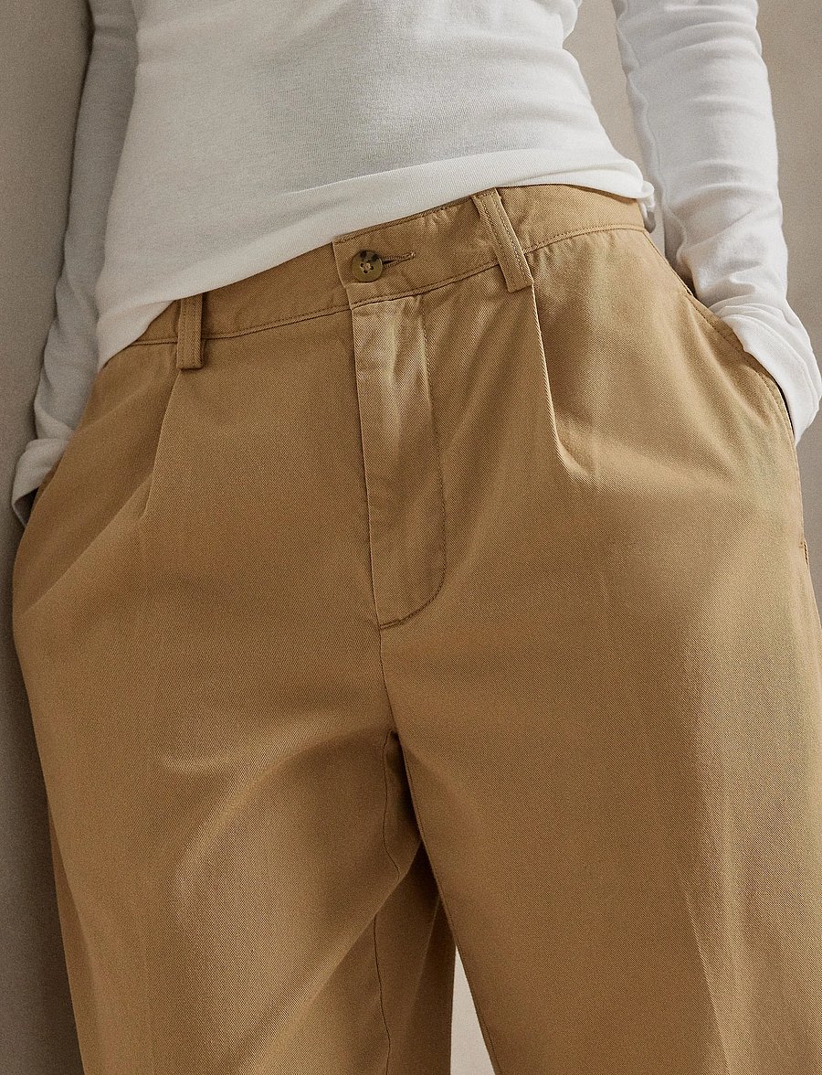 Polo Ralph Lauren - 3/1 LHT S TWILL-WVN-PANTS - bukser med brede ben - khaki - 4