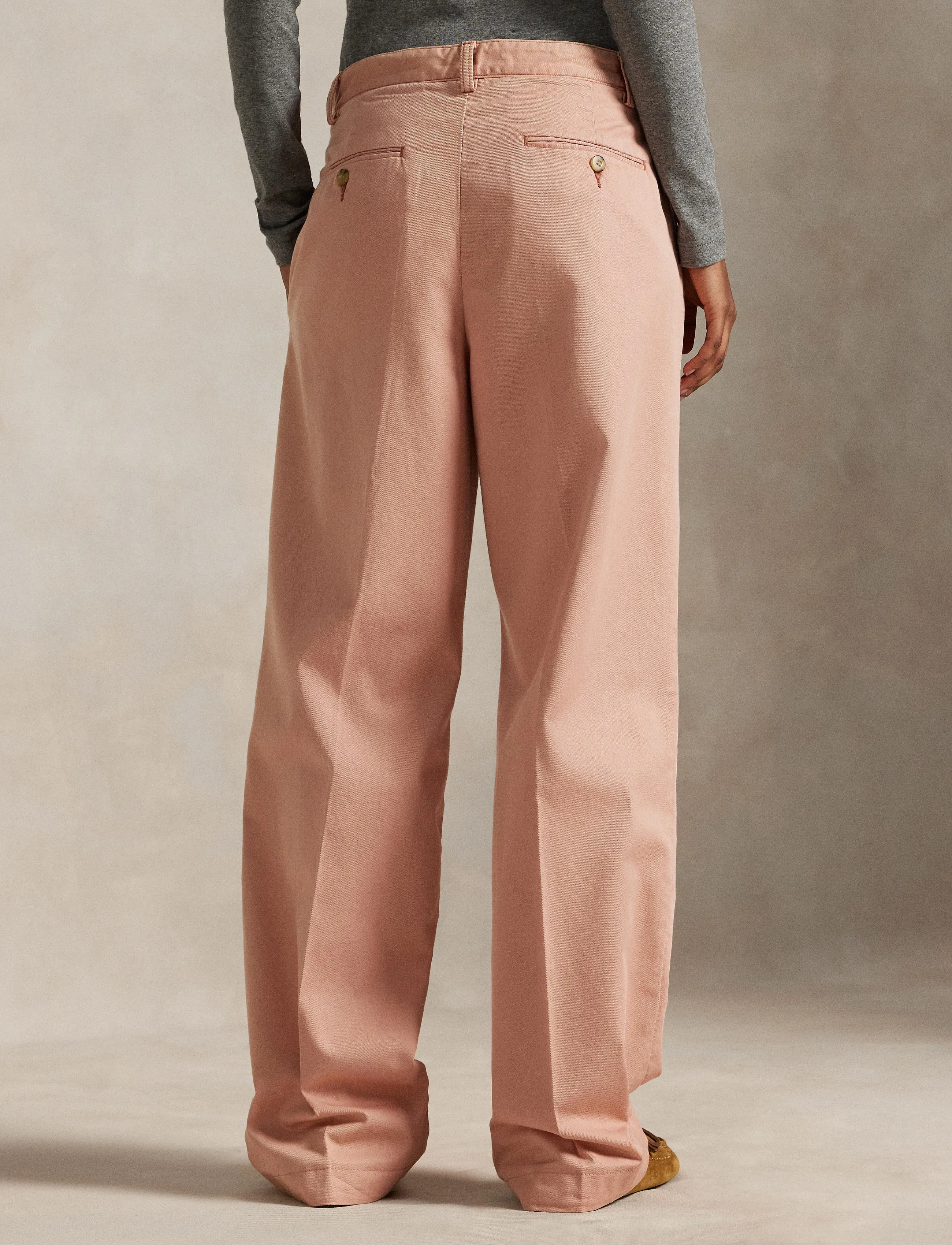Polo Ralph Lauren 3/1 LHT S TWILL-WVN-PANTS - Hosen mit weitem Bein - MAUVE / pink/rose