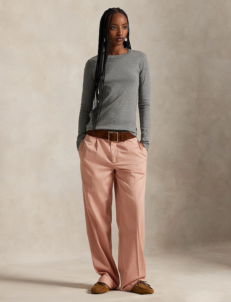 Polo Ralph Lauren - 3/1 LHT S TWILL-WVN-PANTS - hosen mit weitem bein - mauve - 0