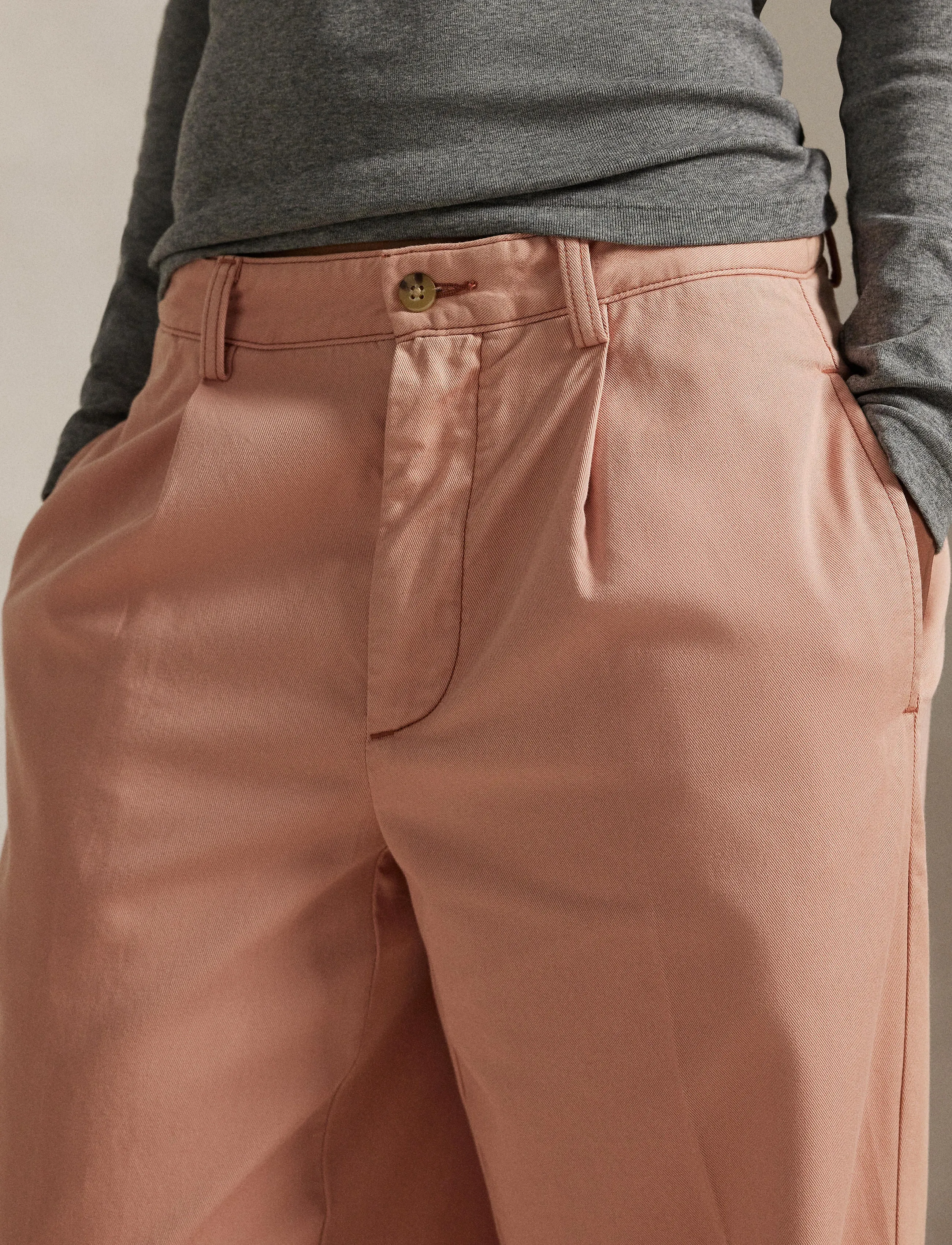 Polo Ralph Lauren - 3/1 LHT S TWILL-WVN-PANTS - hosen mit weitem bein - mauve - 4
