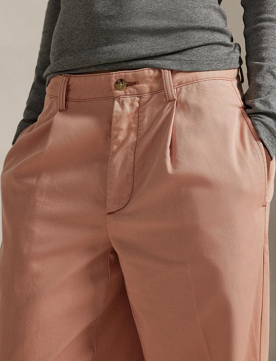Polo Ralph Lauren - 3/1 LHT S TWILL-WVN-PANTS - hosen mit weitem bein - mauve - 4