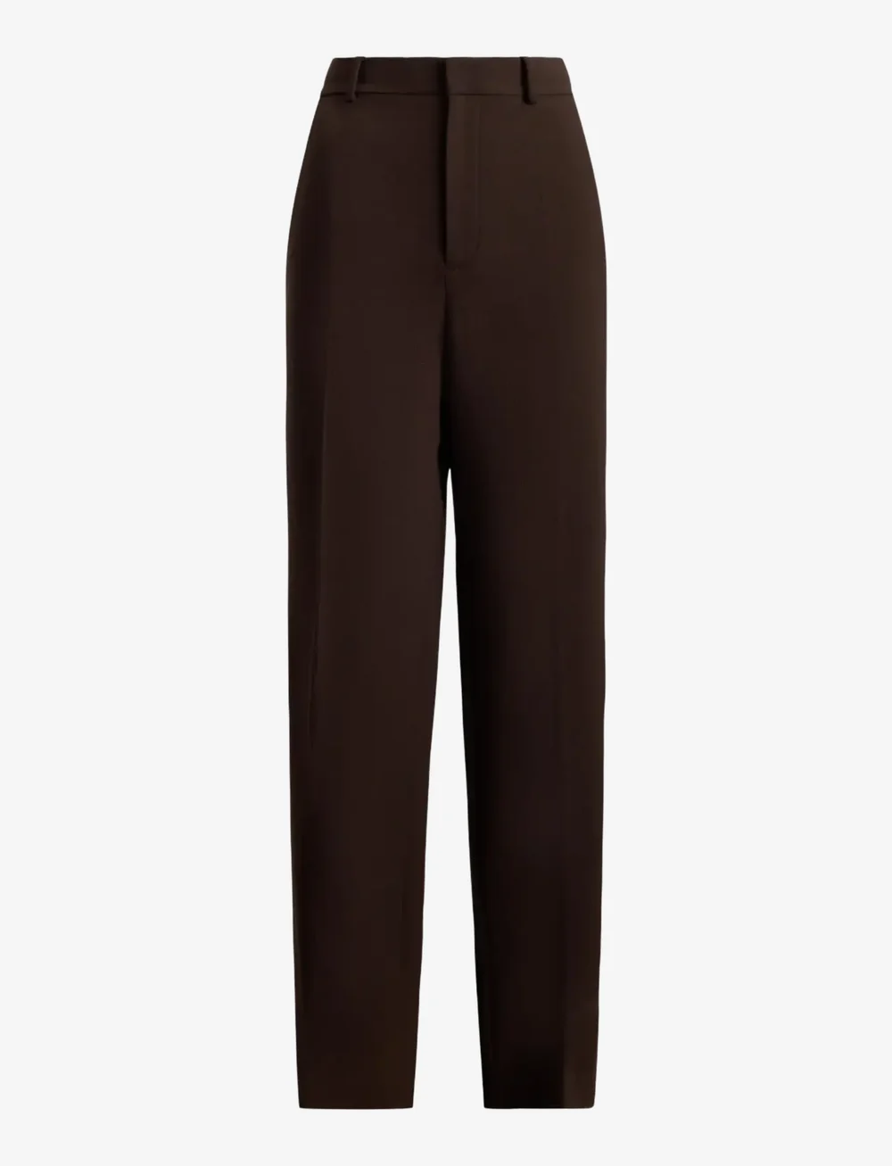 Polo Ralph Lauren - Wool Crepe Relaxed Straight Pant - bukser med lige ben - dark brown - 1