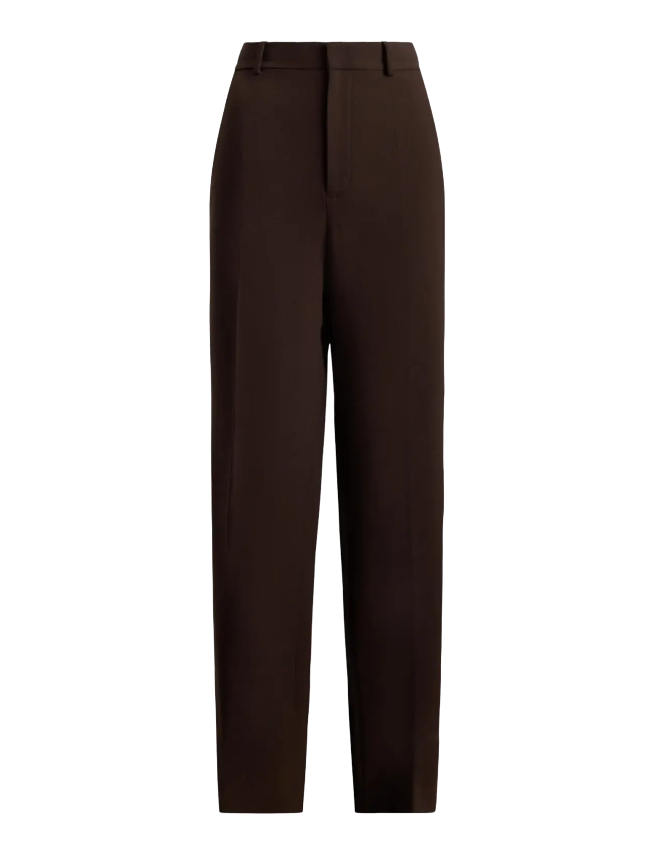 Polo Ralph Lauren - Wool Crepe Relaxed Straight Pant - dark brown - 1