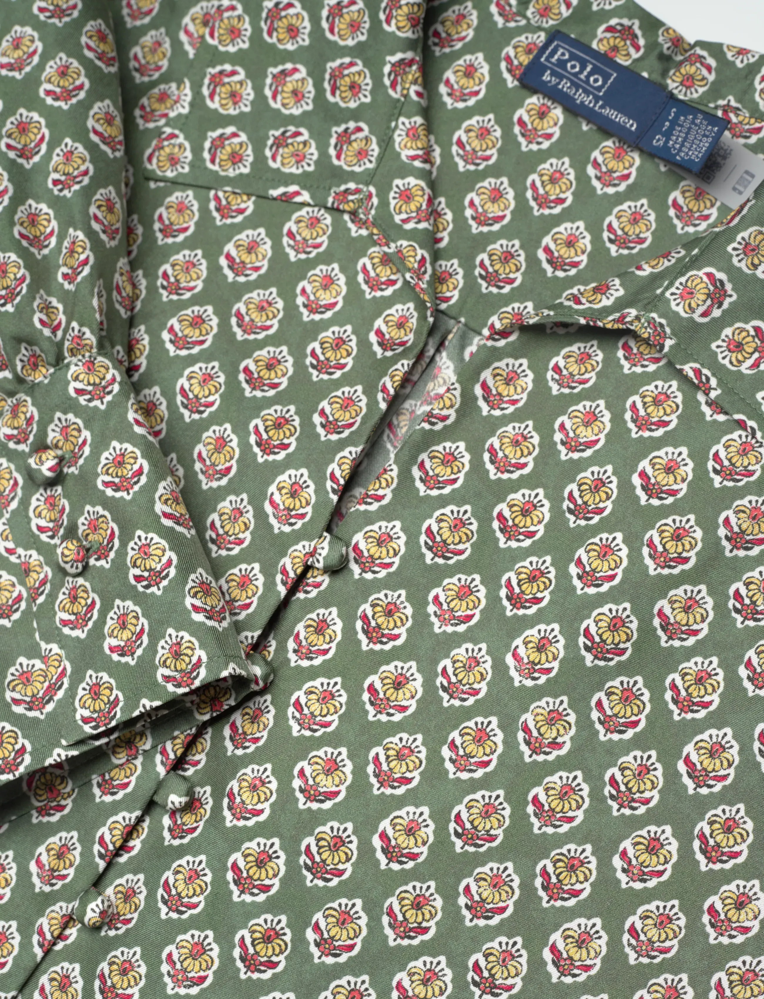Polo Ralph Lauren - 16MM SILK TWILL-WVN-SHIRT - 2014 wood block s - 2