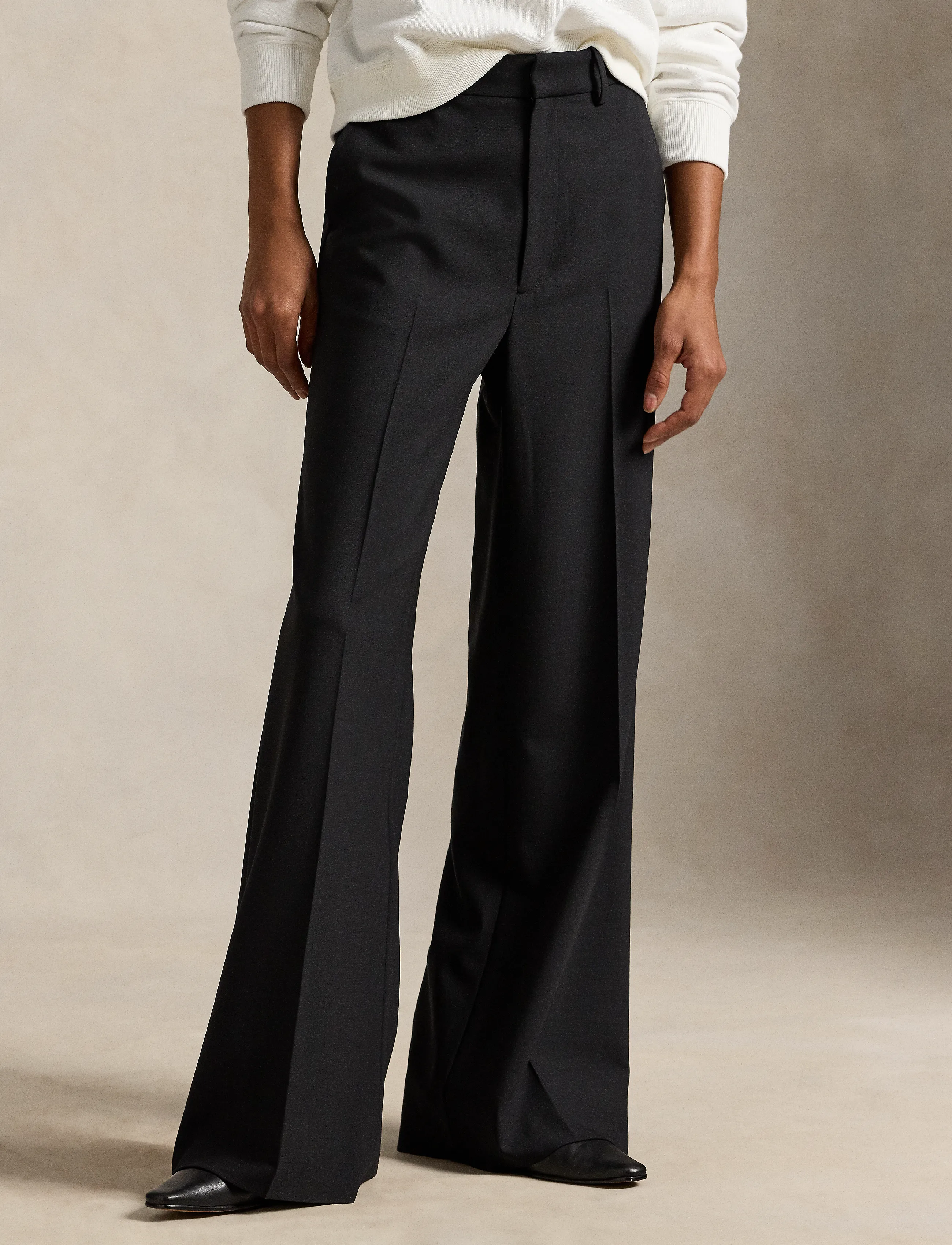 Polo Ralph Lauren - Beaton Stretch-Wool Pant - alt laiad püksid - polo black - 3