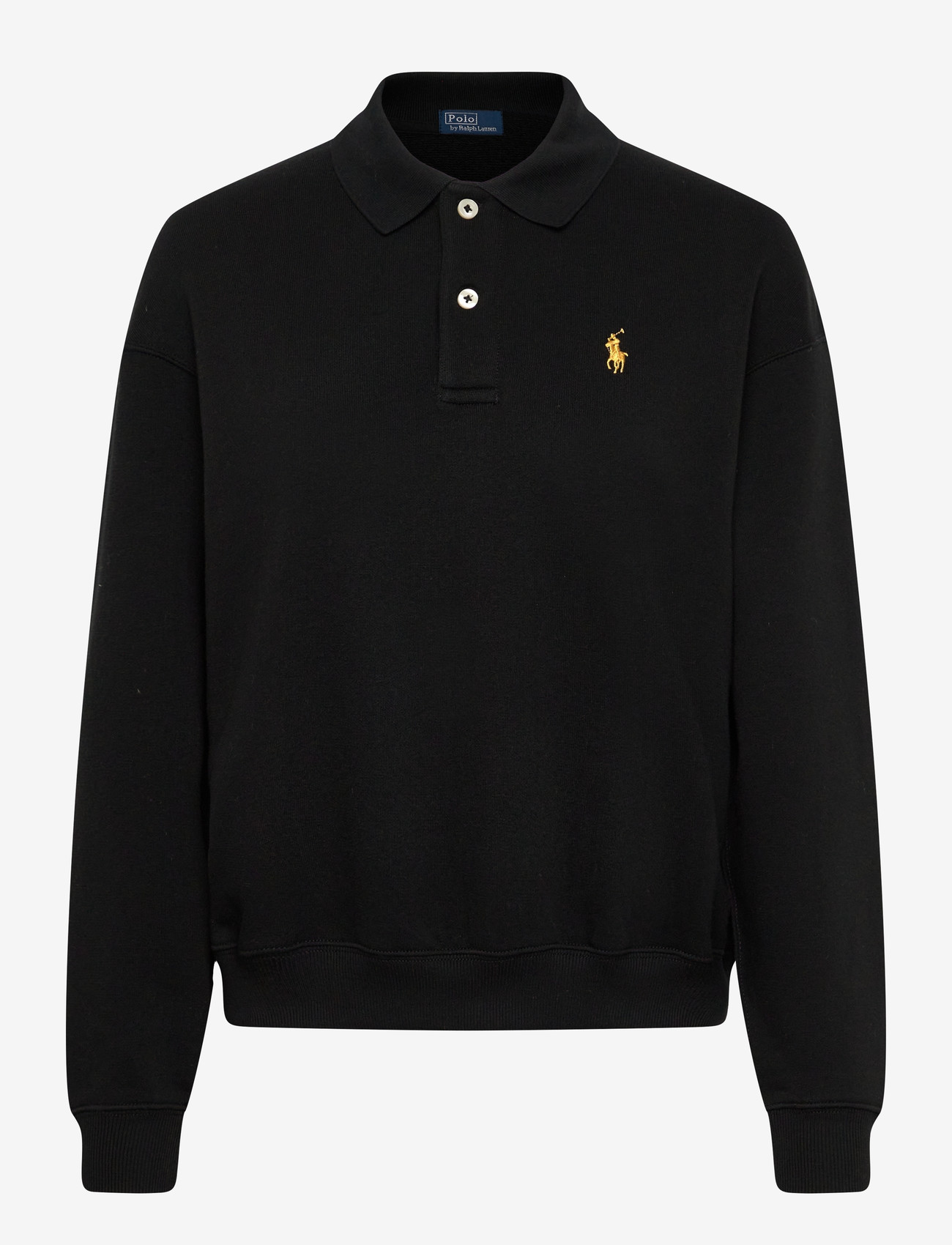 Polo Ralph Lauren - Fleece Long-Sleeve Polo - polosärgid - polo black - 0