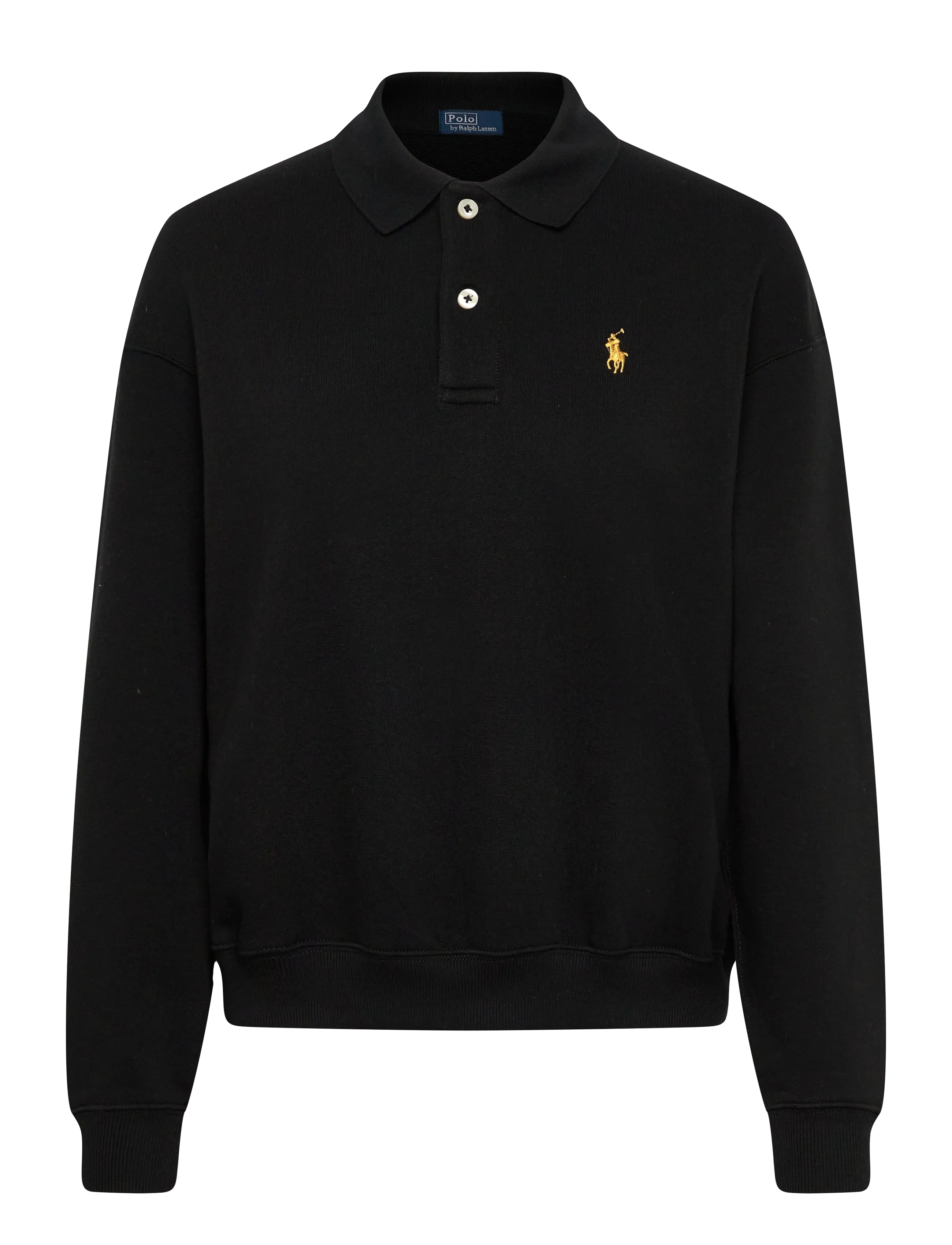 Polo Ralph Lauren Fleece Long-Sleeve Polo - Kleidung - POLO BLACK / black