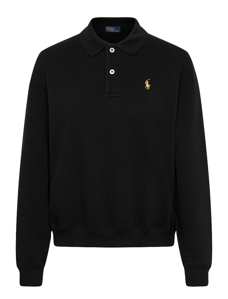 Polo Ralph Lauren - Fleece Long-Sleeve Polo - polosärgid - polo black - 0