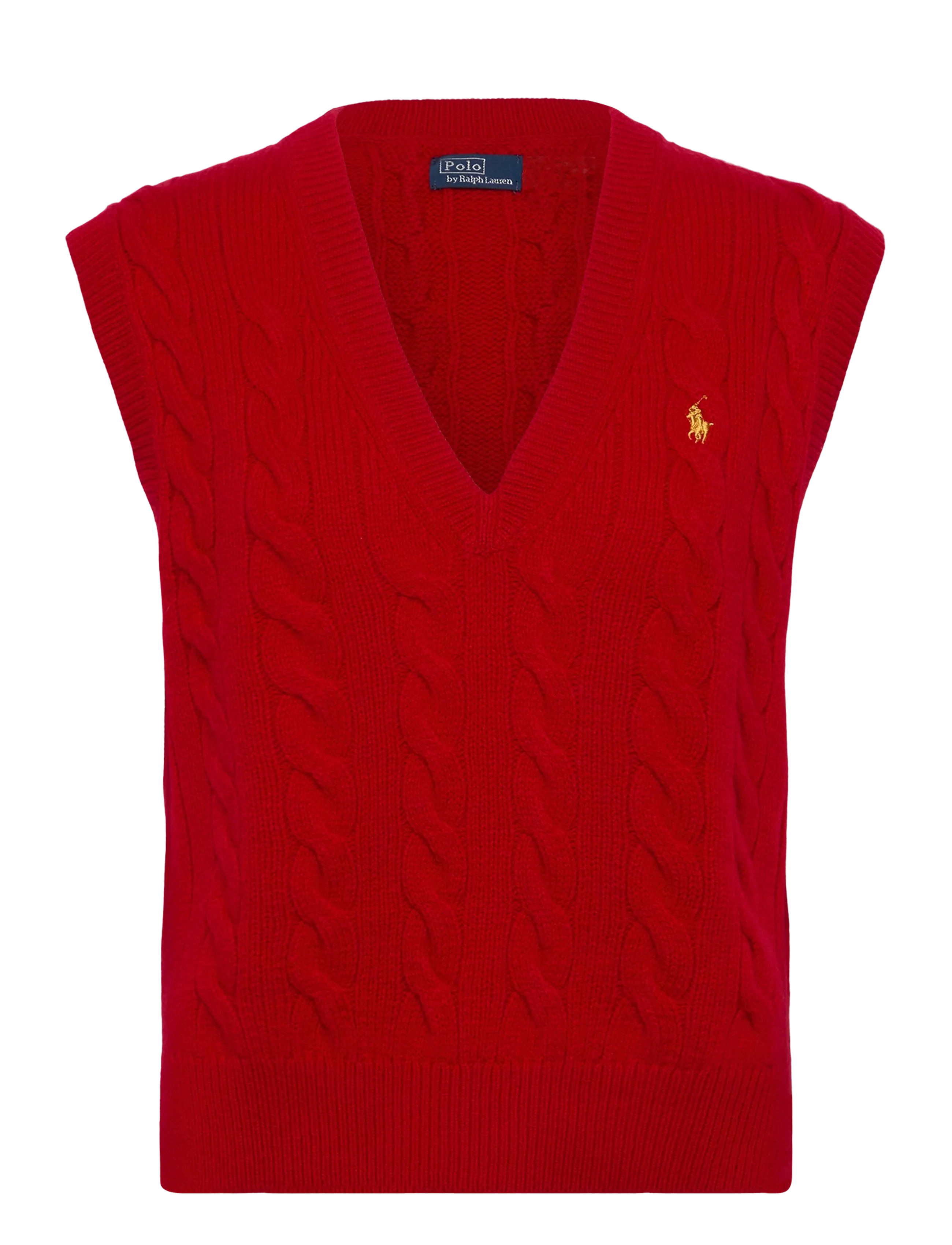 Polo Ralph Lauren Cable-Knit Wool-Cashmere Sweater Vest - Söfn - RL2000 RED / red
