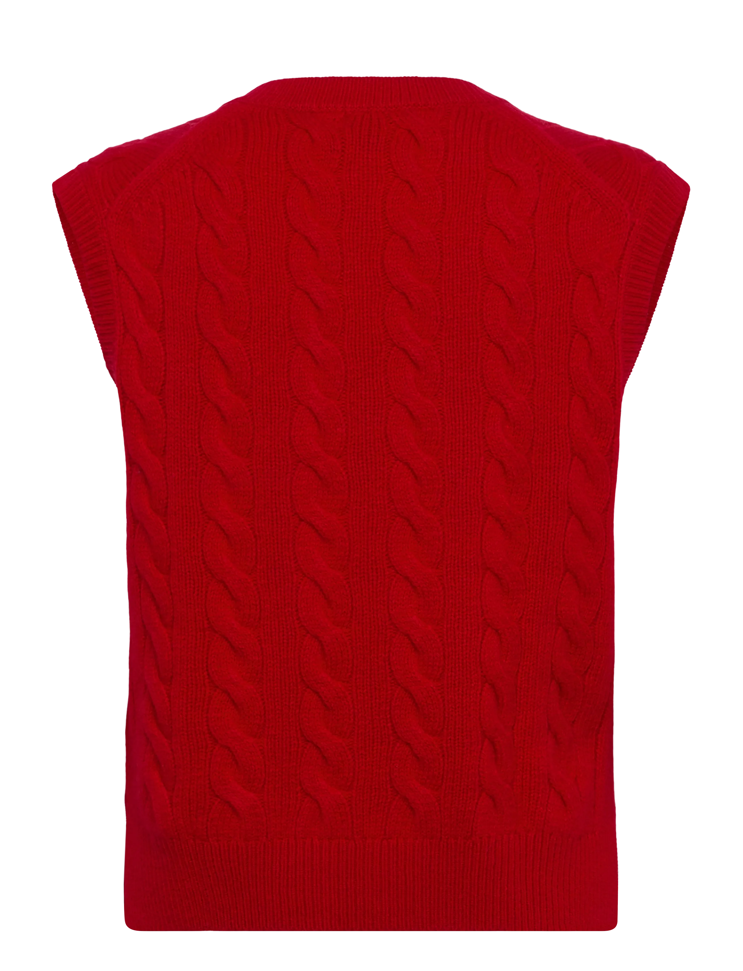 Polo Ralph Lauren - Cable-Knit Wool-Cashmere Sweater Vest - vestes tricot - rl2000 red - 2