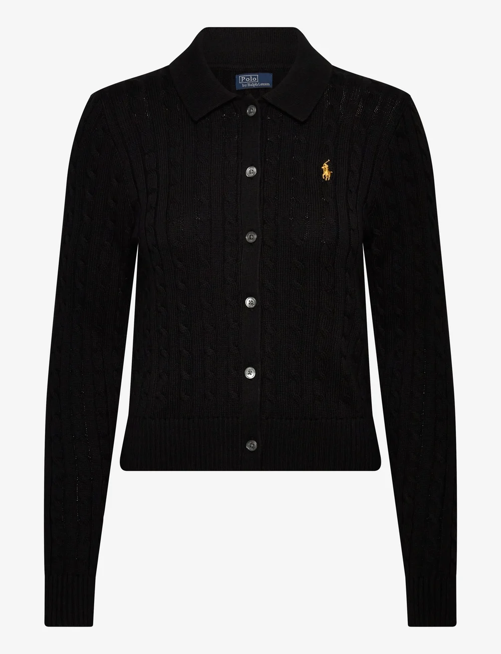 Polo Ralph Lauren - Cable-Knit Cotton Cardigan - cardigans - polo black - 0