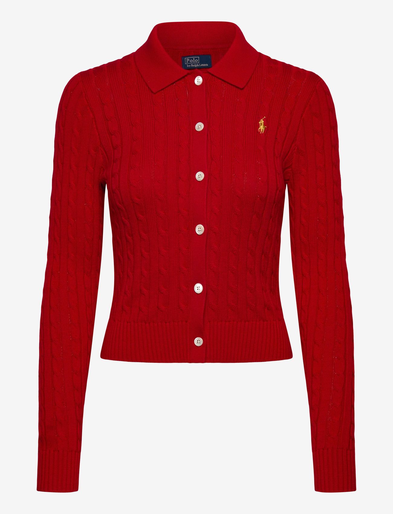 Polo Ralph Lauren - Cable-Knit Cotton Cardigan - cardigans - rl2000 red - 0