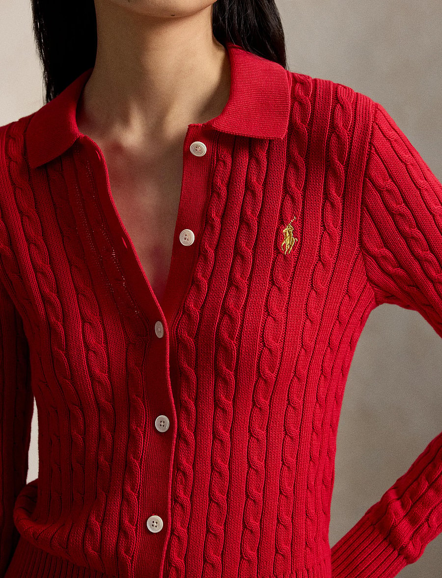 Polo Ralph Lauren - Cable-Knit Cotton Cardigan - rl2000 red - 4