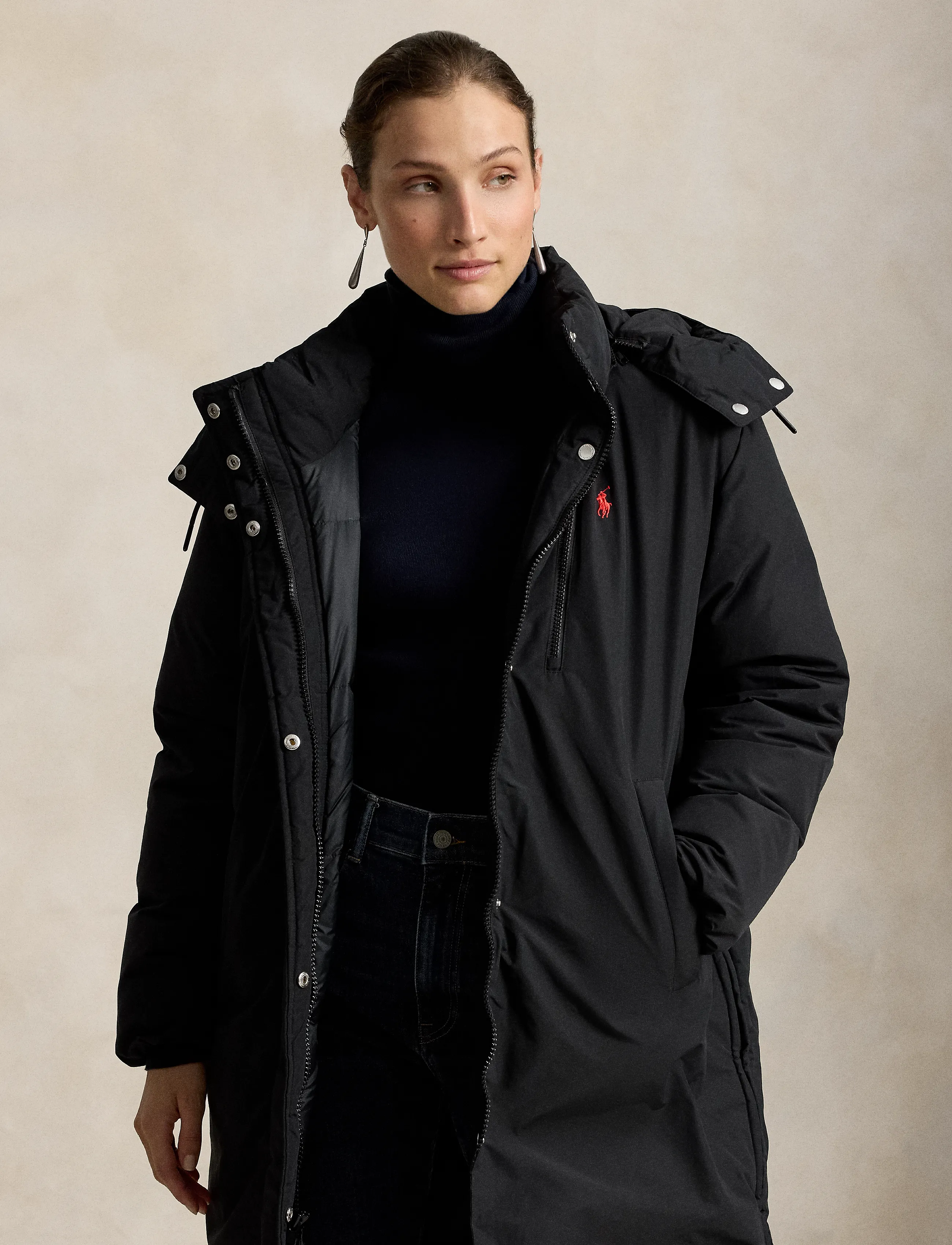 Polo Ralph Lauren Mid-Weight Down Puffer Coat - Jackor & Kappor - POLO BLACK / black
