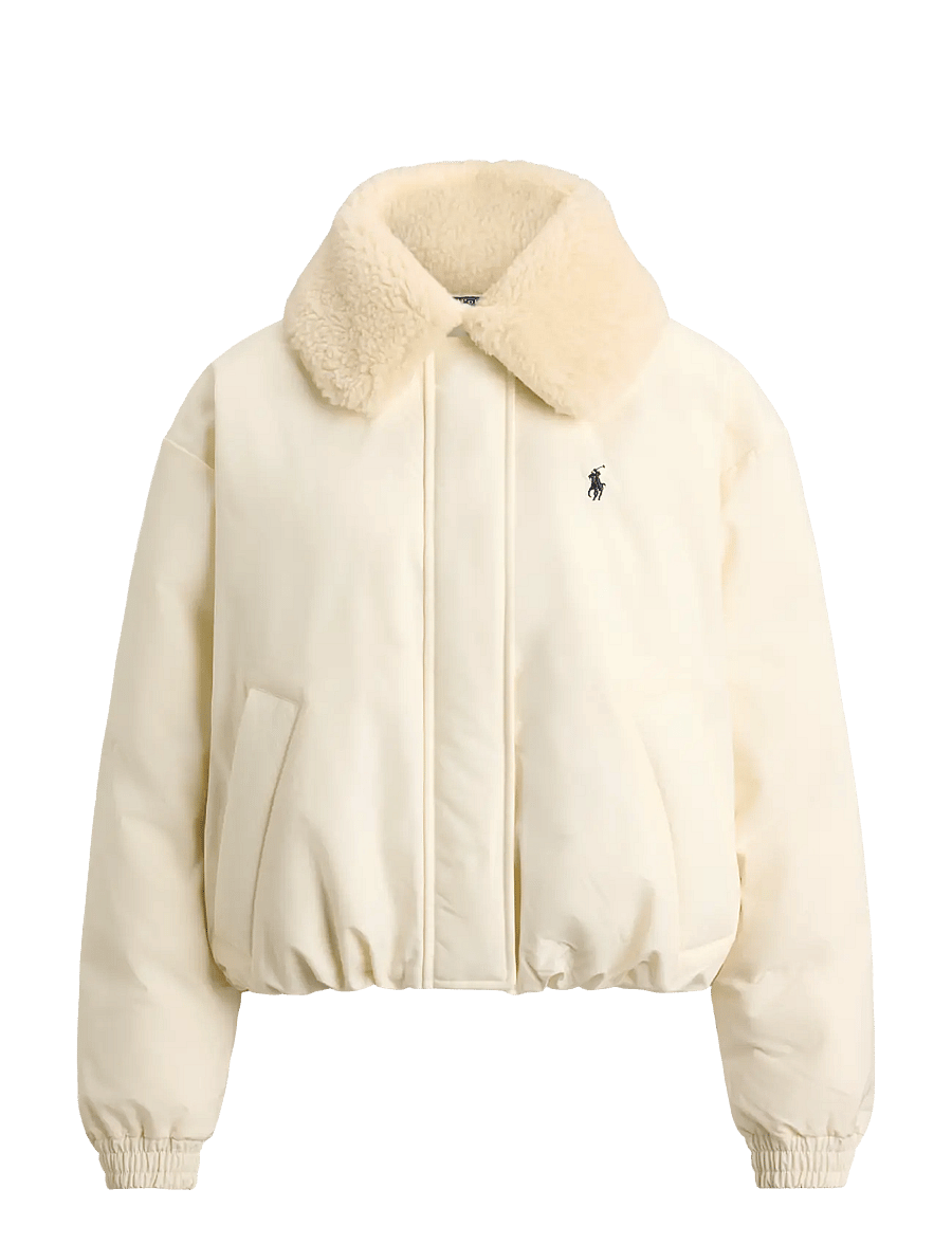 Polo Ralph Lauren - High-Pile-Collar Down Puffer Jacket - tunna jackor - estate cream - 1