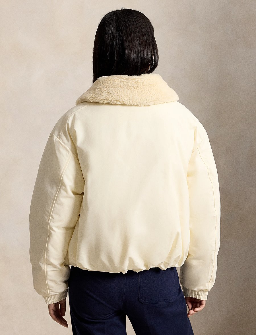 Polo Ralph Lauren - High-Pile-Collar Down Puffer Jacket - tunna jackor - estate cream - 2