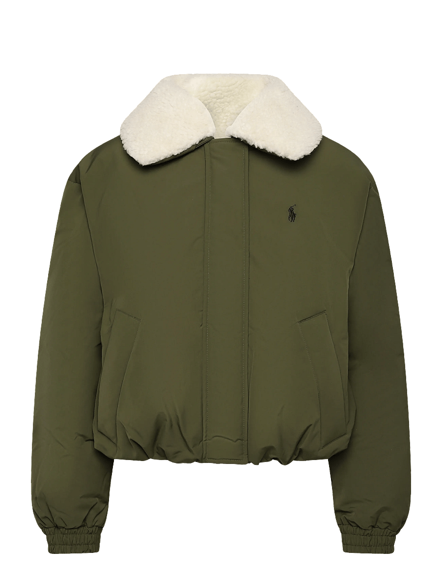 Polo Ralph Lauren - High-Pile-Collar Down Puffer Jacket - tunna jackor - new olive - 1