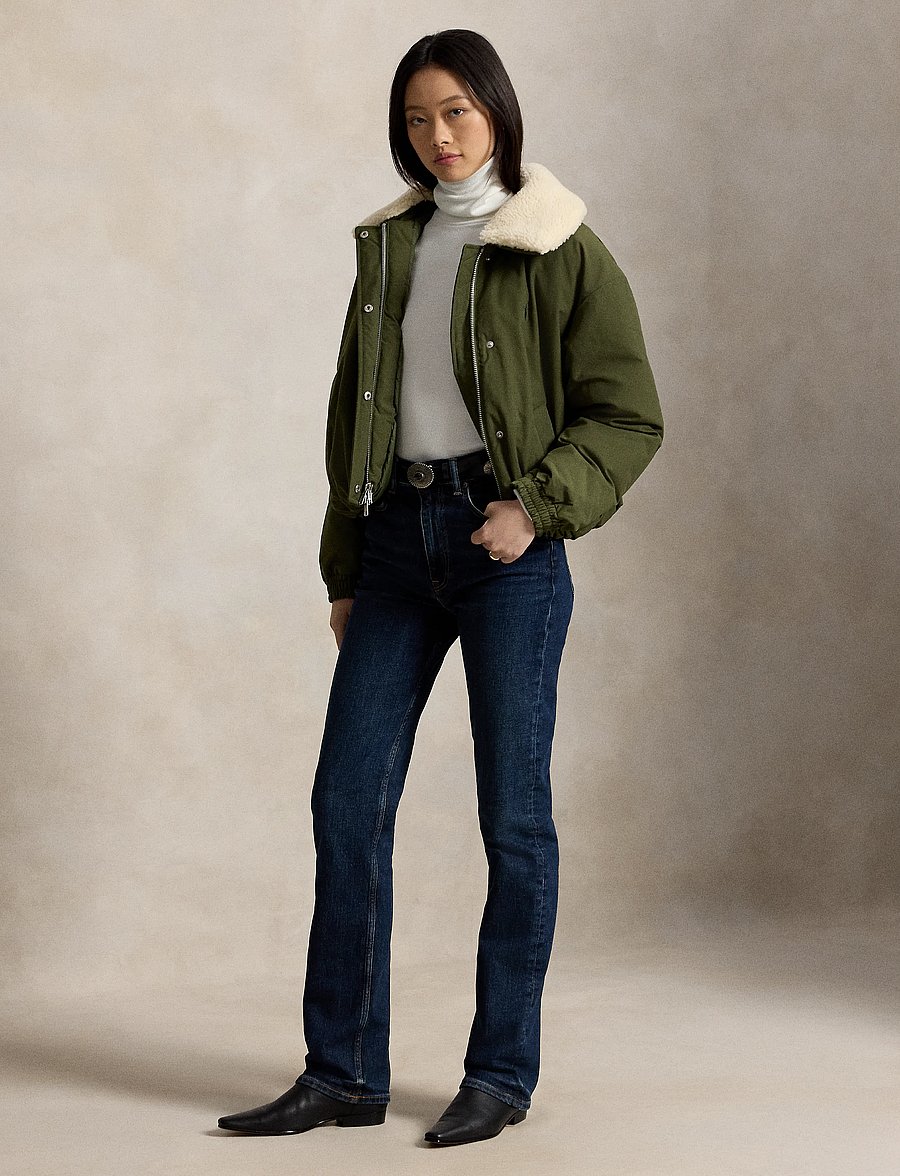 Polo Ralph Lauren - High-Pile-Collar Down Puffer Jacket - tunna jackor - new olive - 5