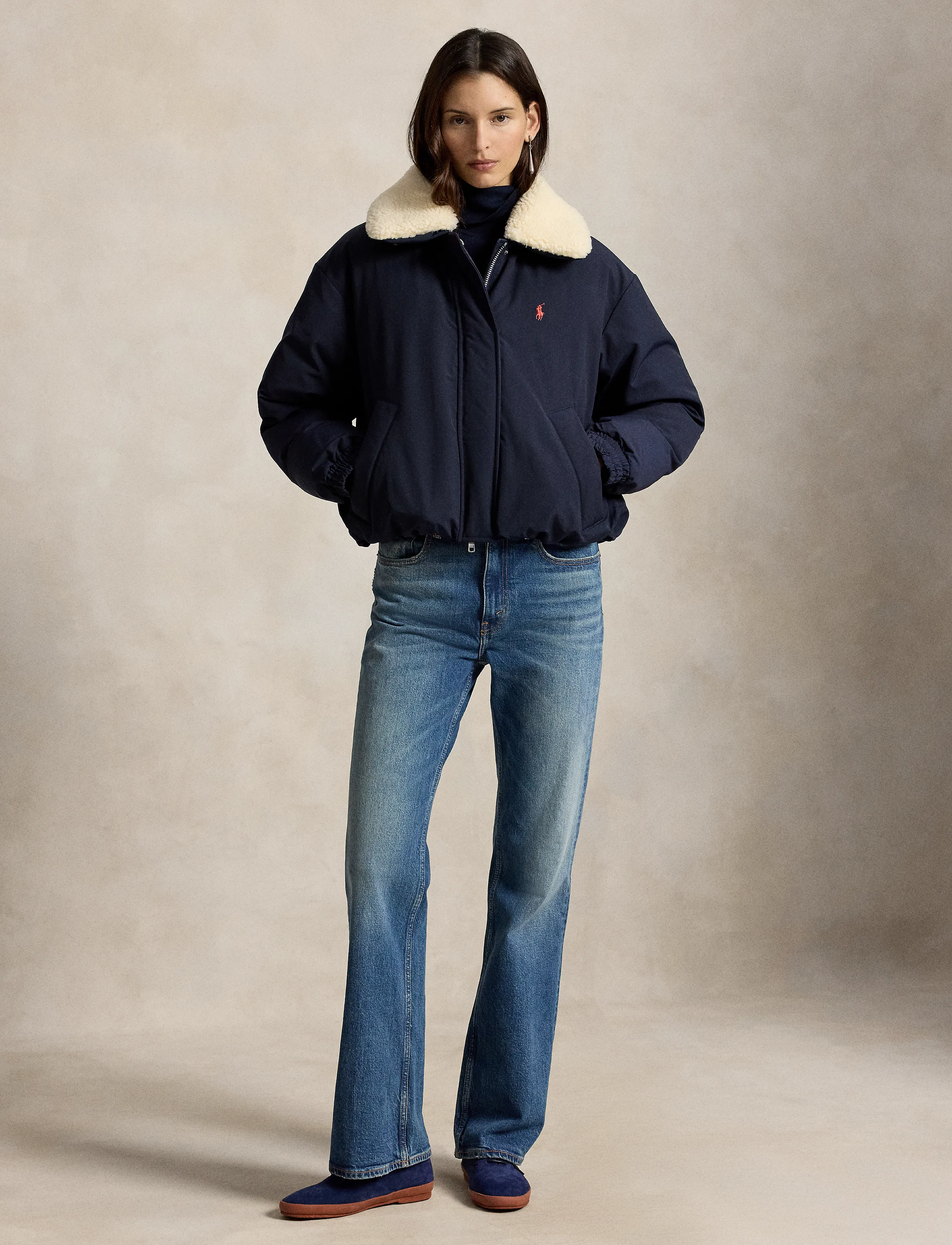 Polo Ralph Lauren High-Pile-Collar Down Puffer Jacket - Jacken & Mäntel - RL NAVY / navy