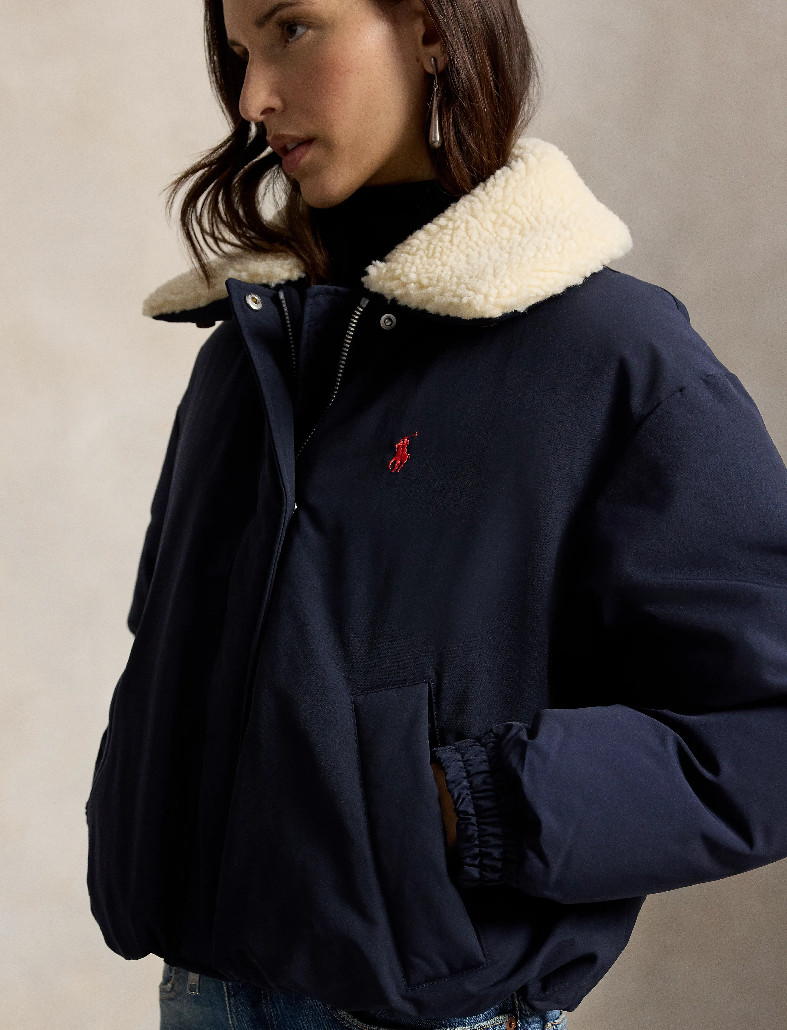 Polo Ralph Lauren - High-Pile-Collar Down Puffer Jacket - rl navy - 4