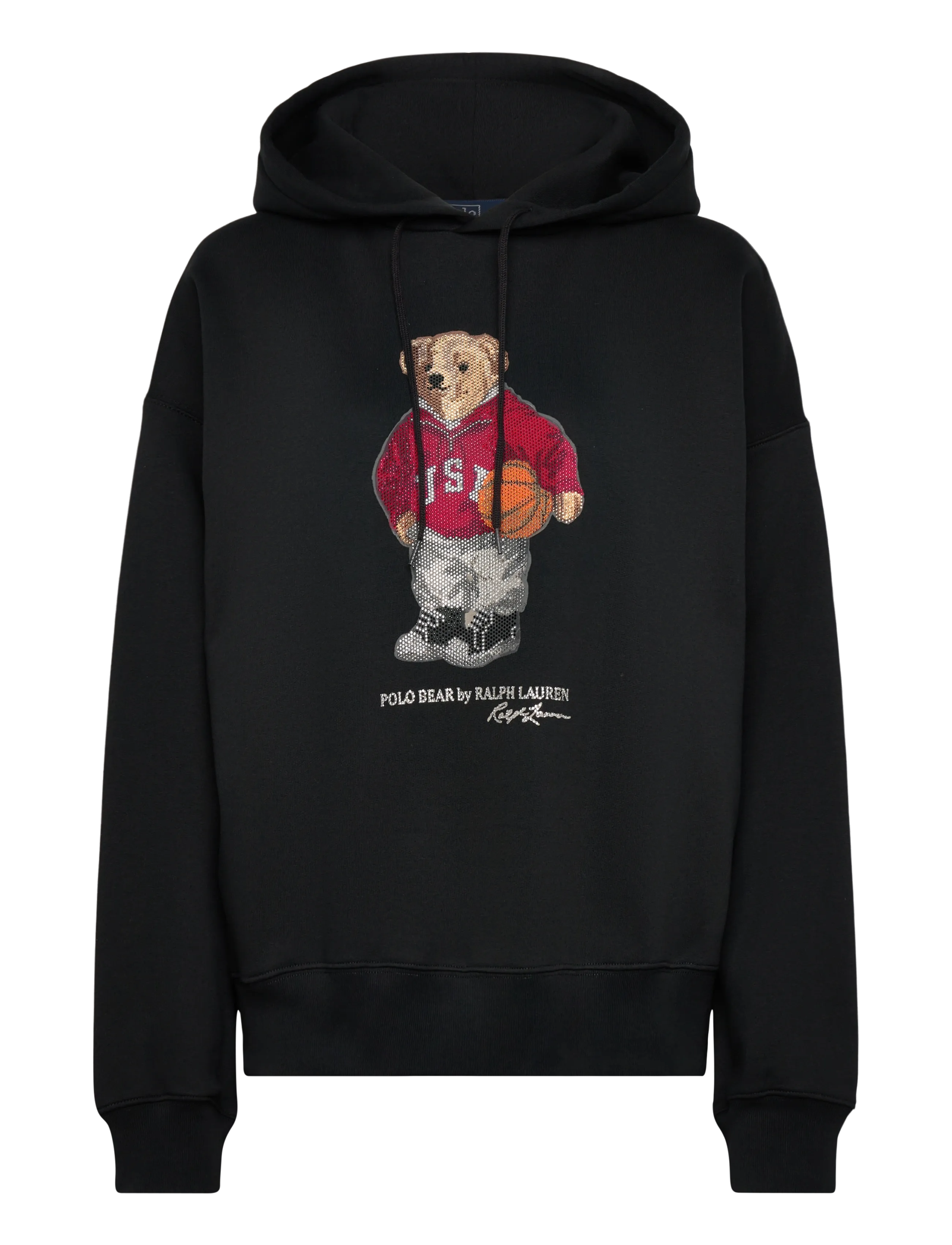 Polo Bear Fleece Hoodie - POLO BLACK