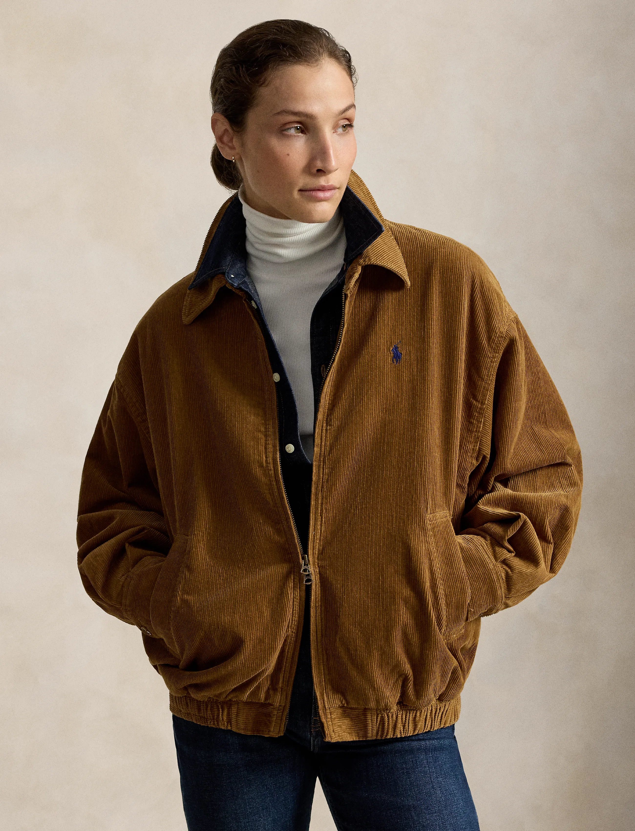 Polo Ralph Lauren Cotton Corduroy Jacket - Bomber Jackets - TAN / brown