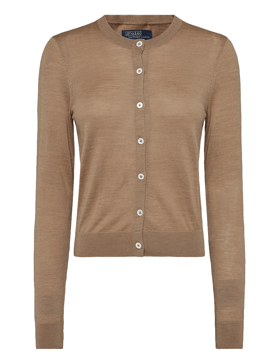 Polo Ralph Lauren - Wool Crewneck Cardigan - koftor - collection camel - 1