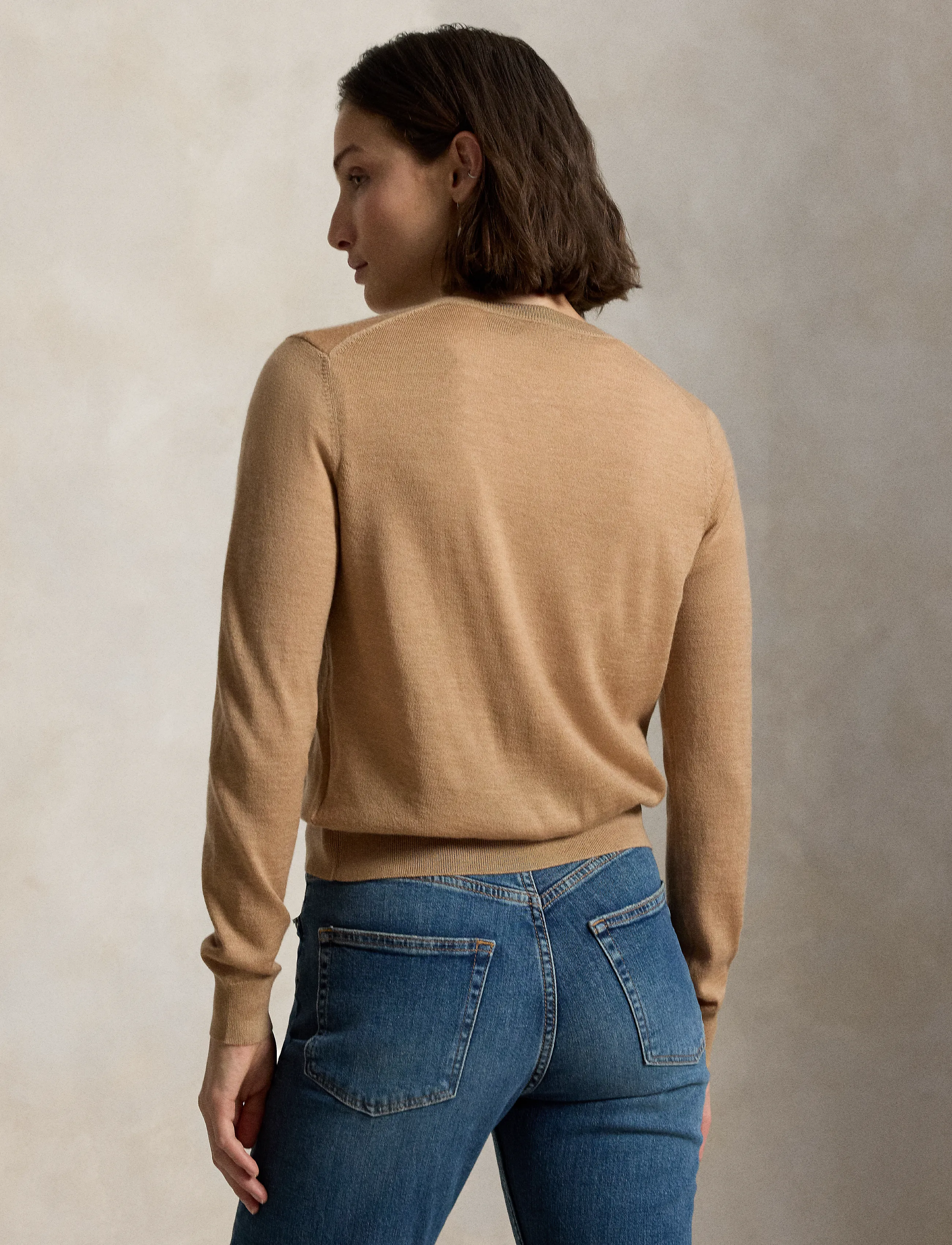 Polo Ralph Lauren - Wool Crewneck Cardigan - koftor - collection camel - 3