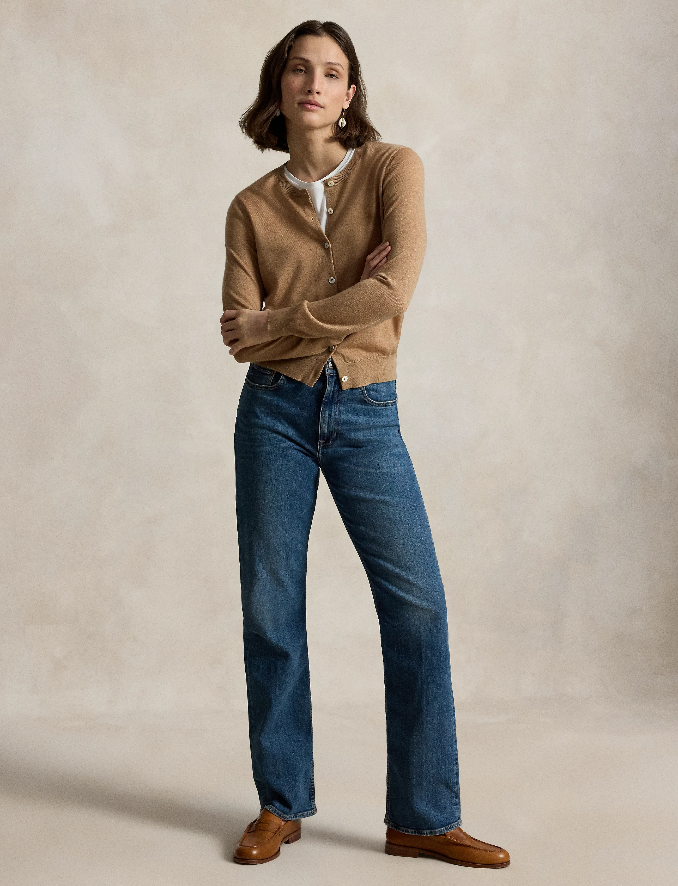 Polo Ralph Lauren - Wool Crewneck Cardigan - koftor - collection camel - 5