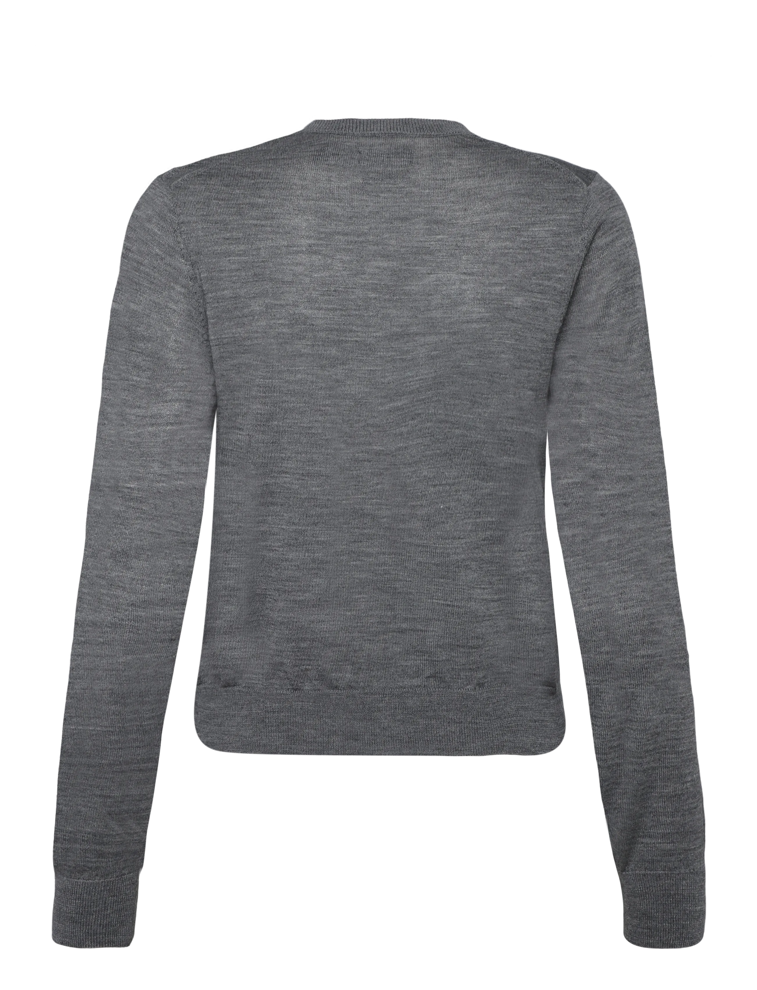 Polo Ralph Lauren - Wool Crewneck Cardigan - koftor - flannel heather g - 2