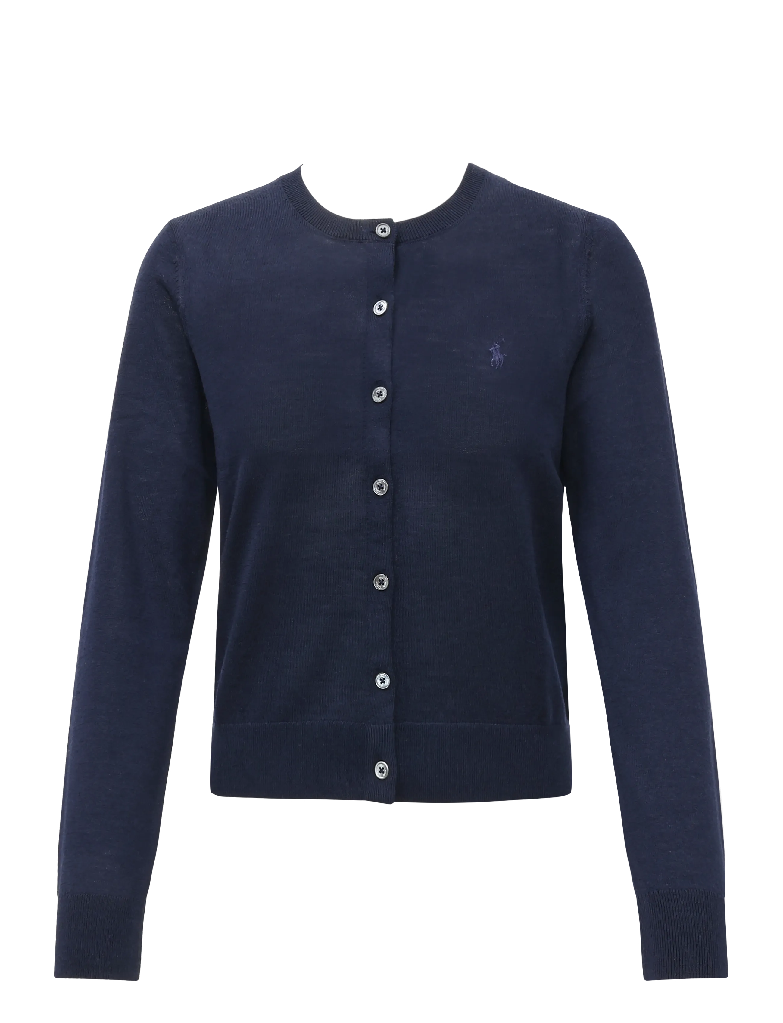 Polo Ralph Lauren Wool Crewneck Cardigan - För henne - HUNTER NAVY / navy