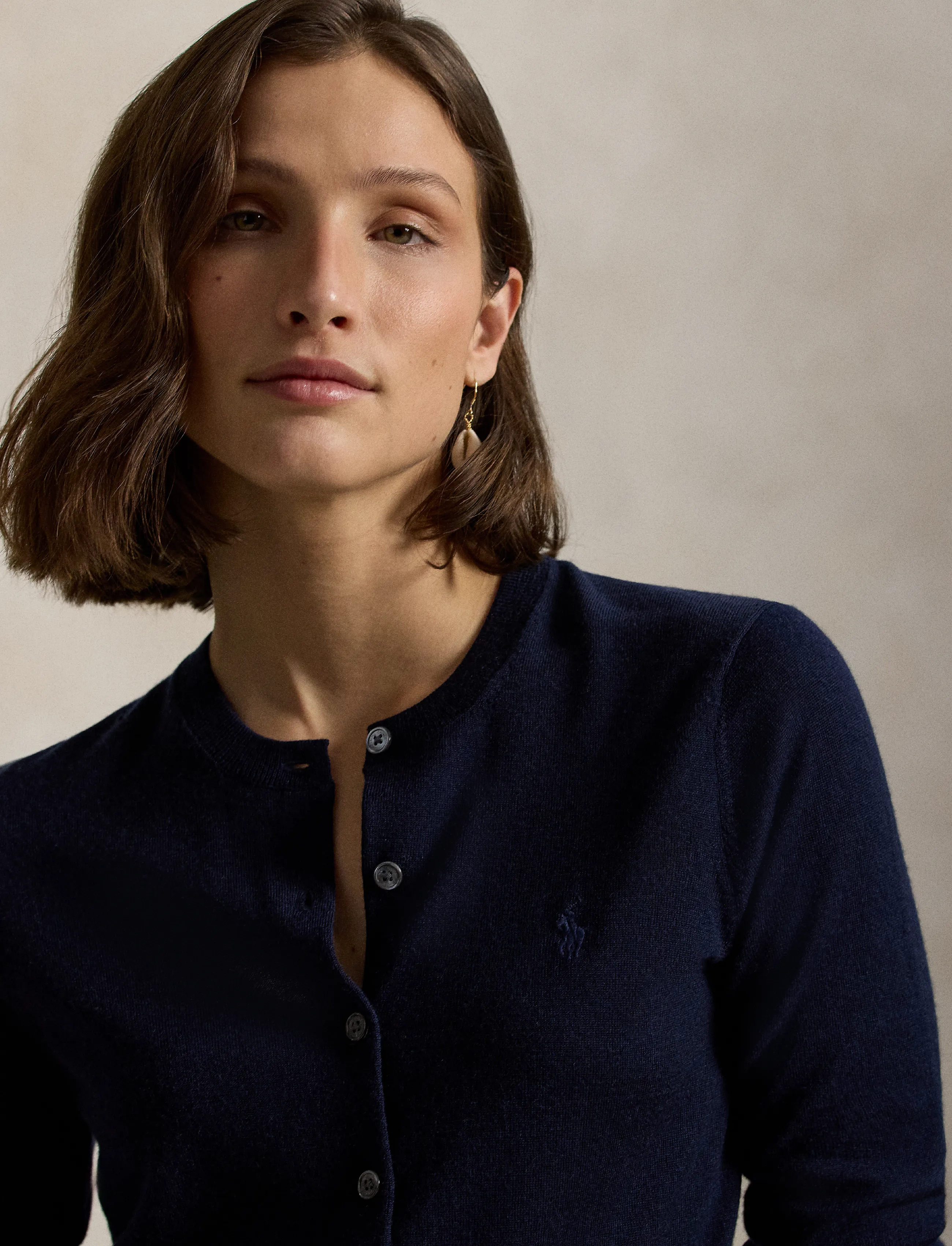 Polo Ralph Lauren - Wool Crewneck Cardigan - hunter navy - 5