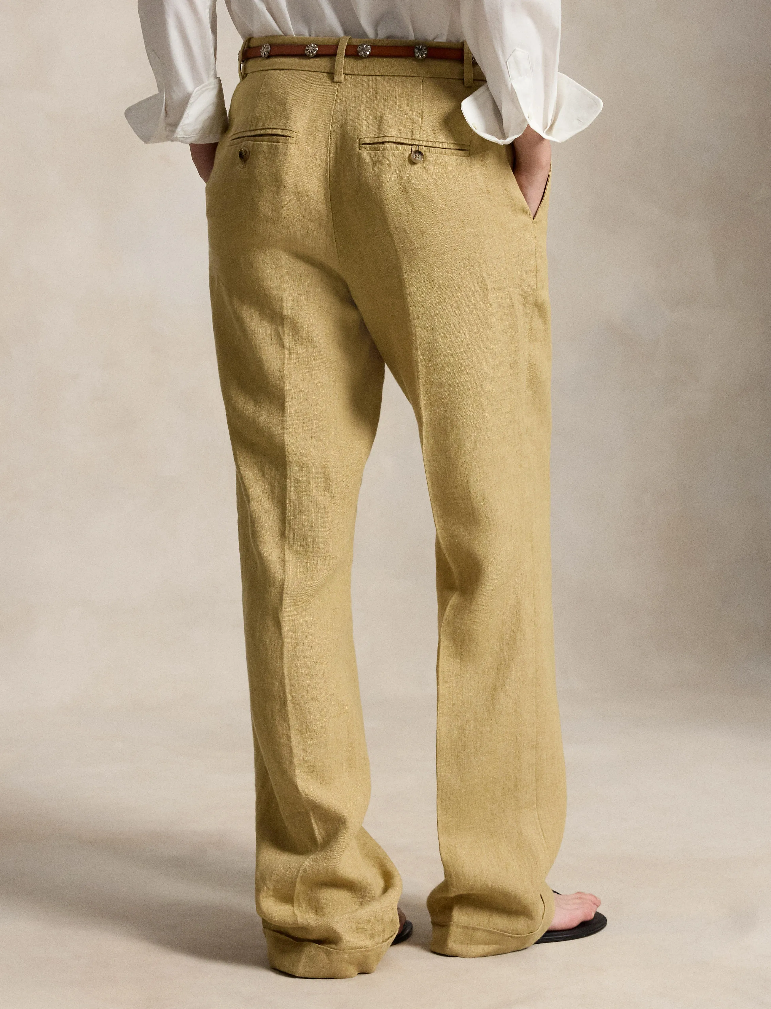 Polo Ralph Lauren - 9/1 DELAVE LINEN-WVN-PANTS - linnebyxor - classic camel - 3