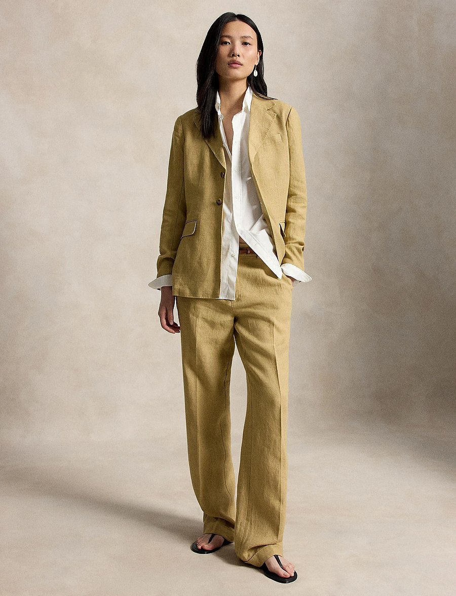Polo Ralph Lauren - 9/1 DELAVE LINEN-WVN-PANTS - linnebyxor - classic camel - 4