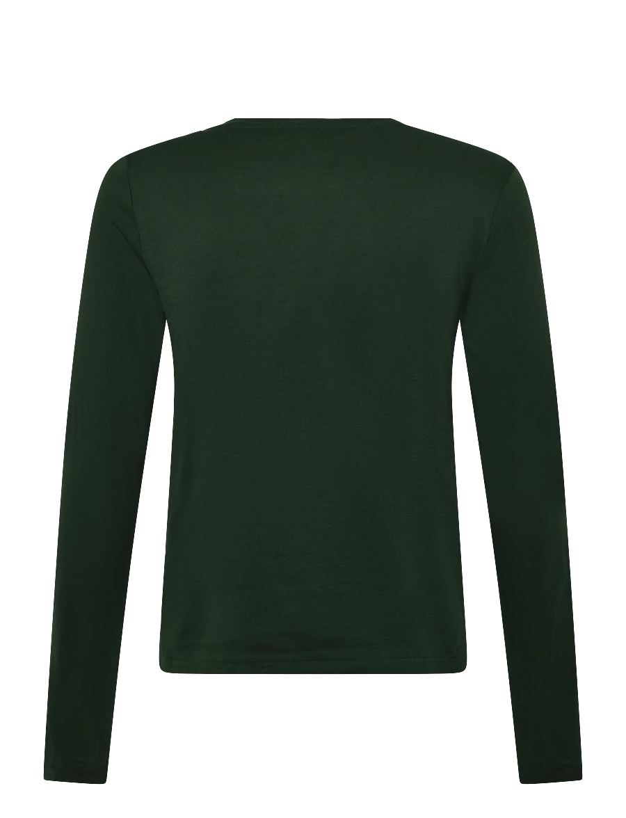 Polo Ralph Lauren - 40/1 COTTON JERSEY-KNT-T-SHIRT - långärmade toppar - basic forest - 1