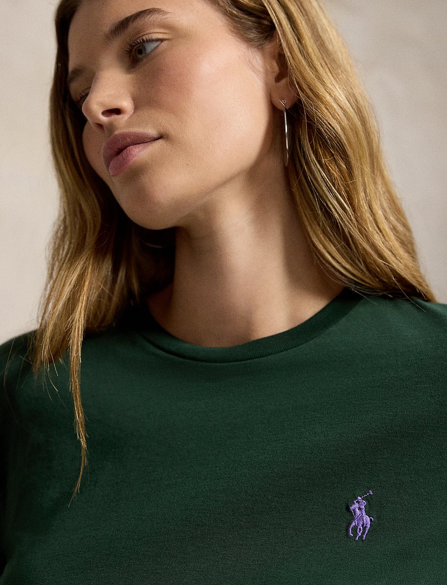 Polo Ralph Lauren - Classic Fit Jersey Long-Sleeve Tee - långärmade toppar - basic forest - 5