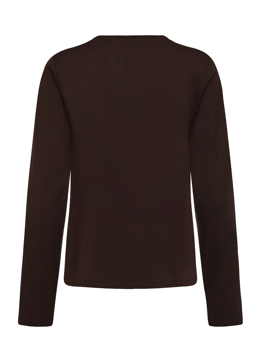 Polo Ralph Lauren - 40/1 COTTON JERSEY-KNT-T-SHIRT - langærmede toppe - circuit brown - 1