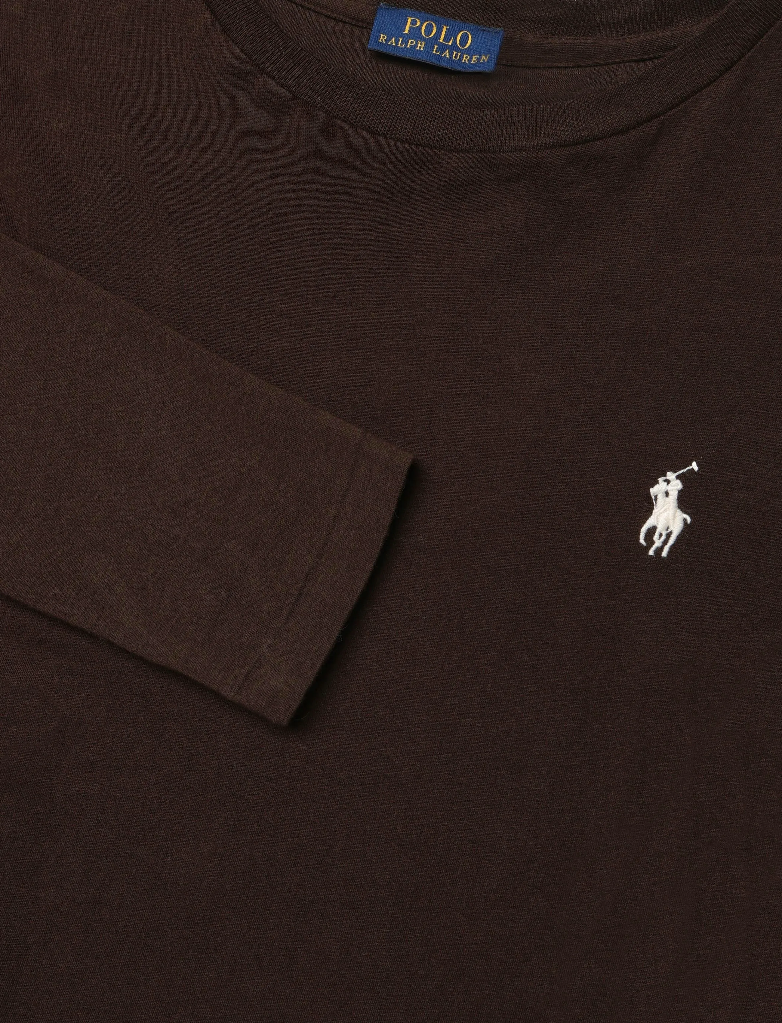 Polo Ralph Lauren - 40/1 COTTON JERSEY-KNT-T-SHIRT - langærmede toppe - circuit brown - 2